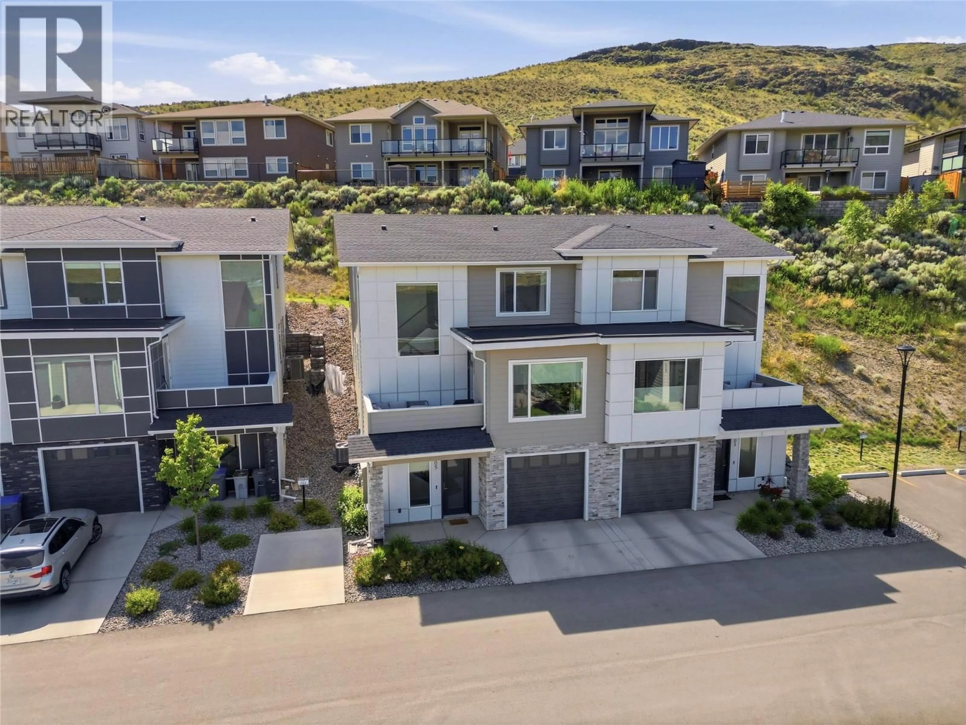A pic from outside/outdoor area/front of a property/back of a property/a pic from drone, mountain view for 105 - 2045 STAGECOACH DRIVE, Kamloops British Columbia V2B0H8