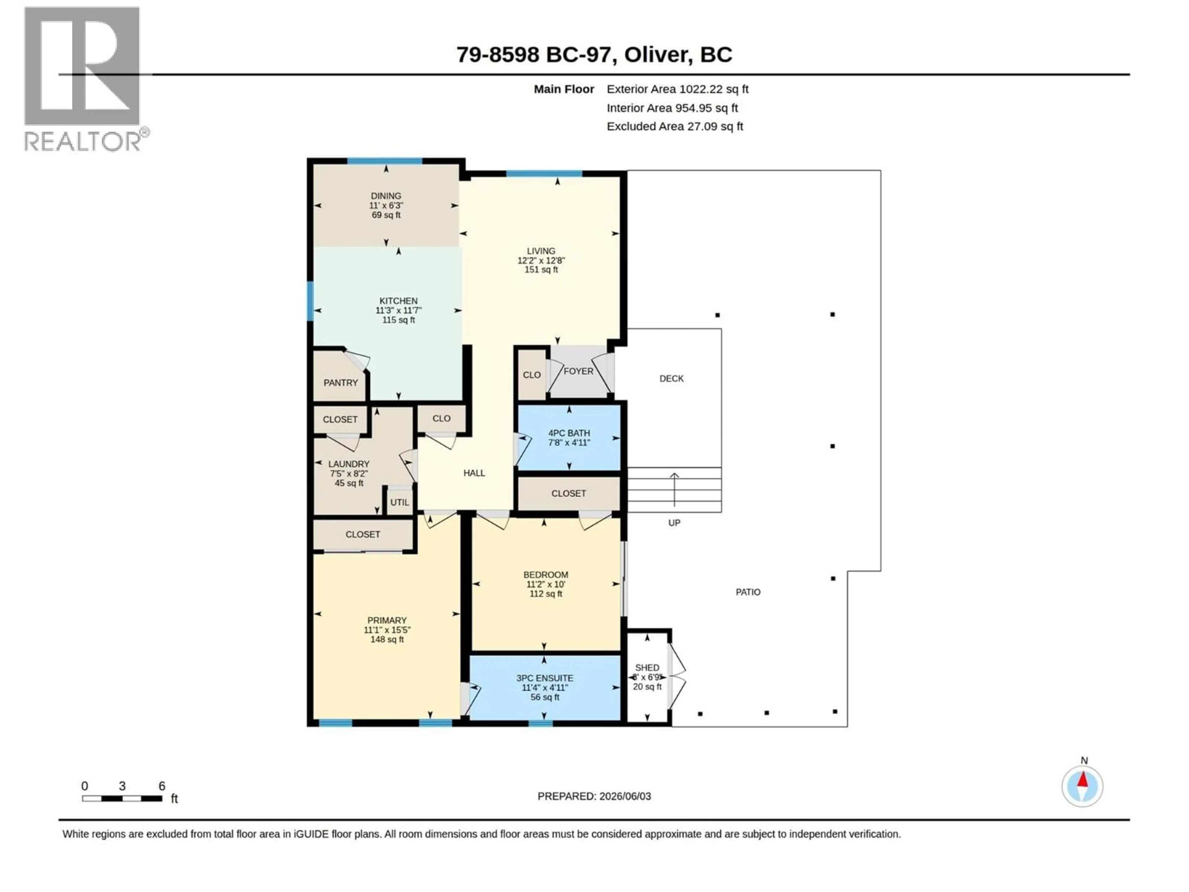 Floor plan for 79 - 8598 97 HIGHWAY, Oliver British Columbia V0H1T2