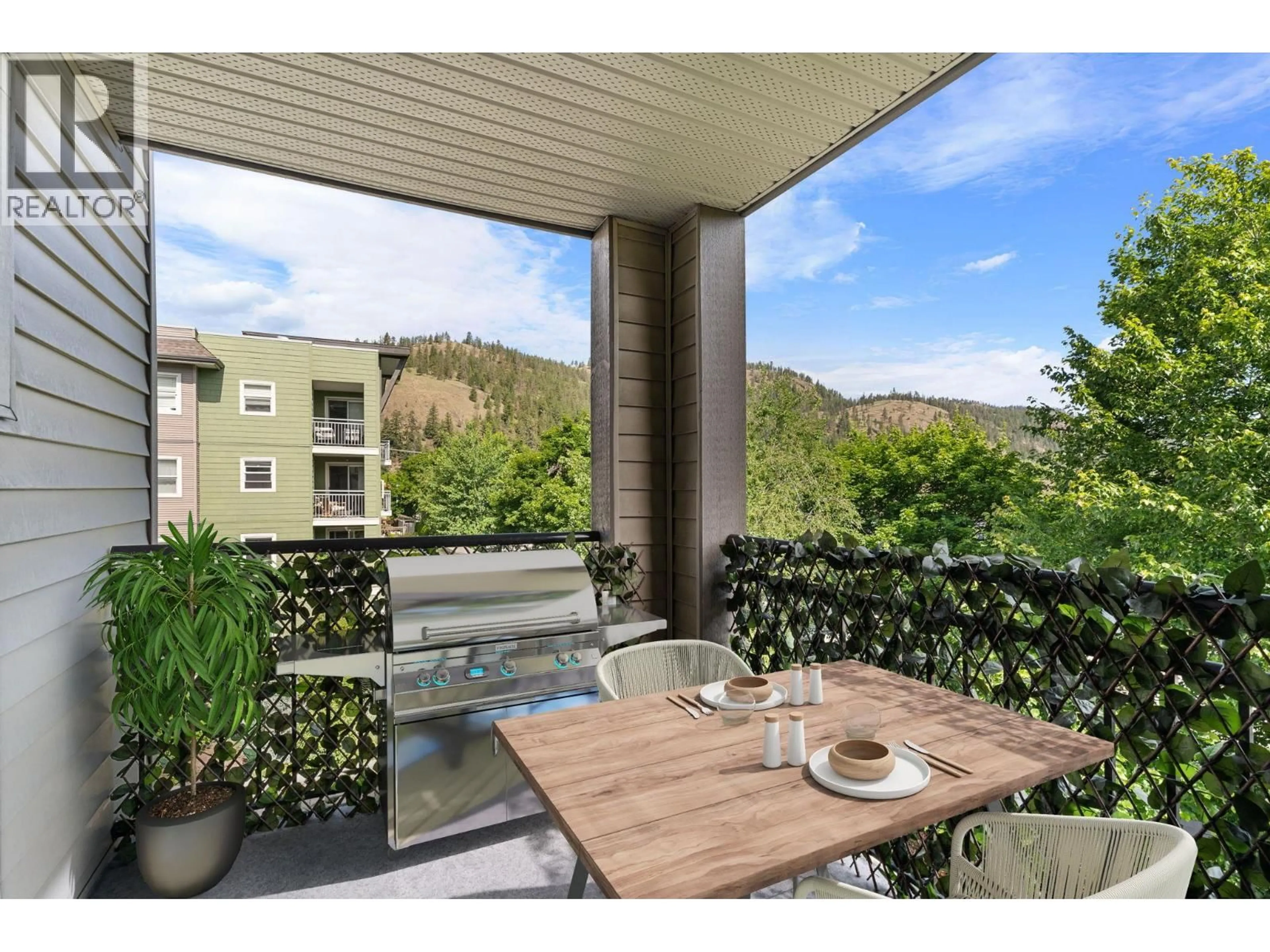 Patio, mountain view for 317 - 533 YATES ROAD, Kelowna British Columbia V1V2T7