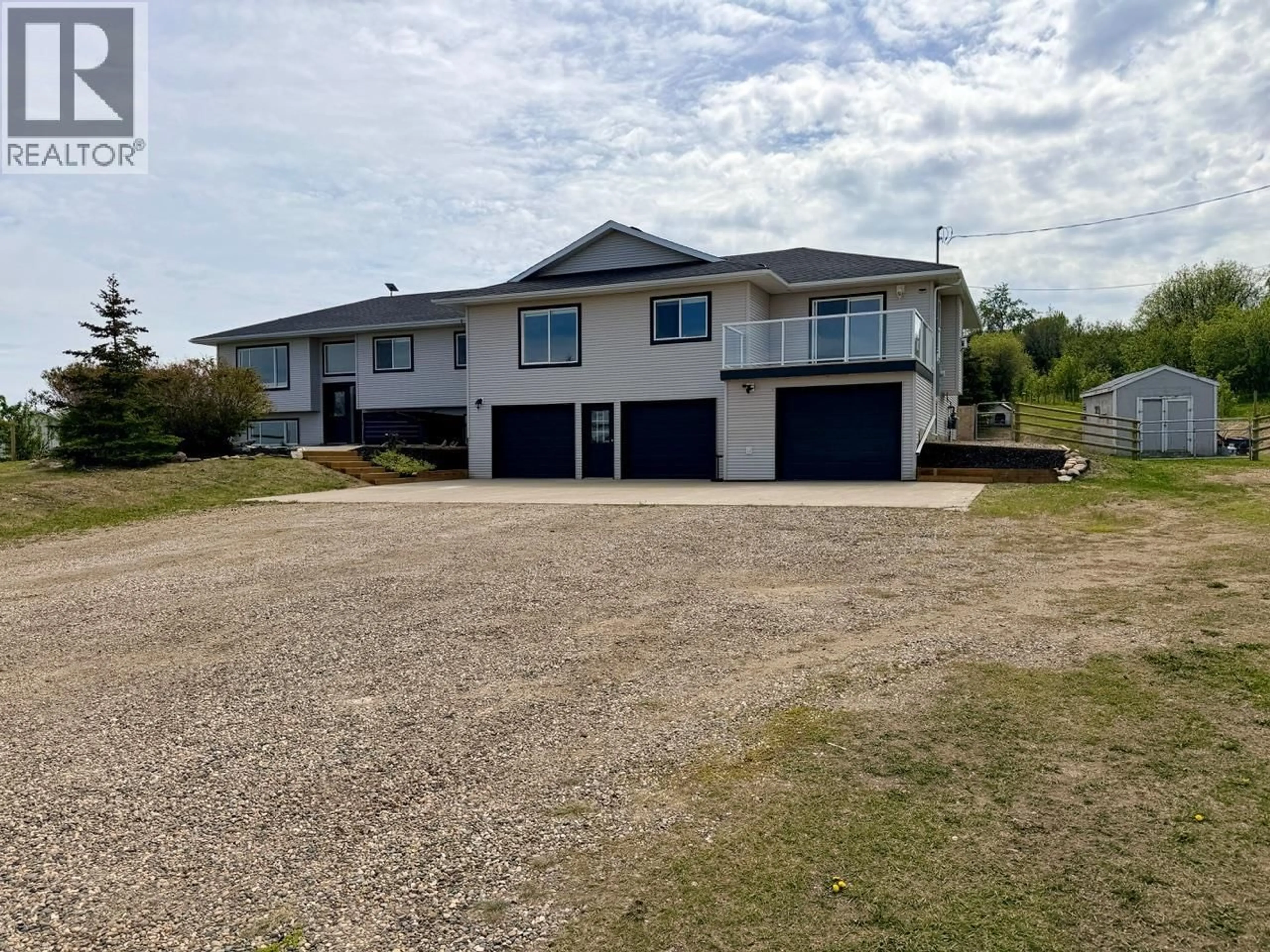 A pic from outside/outdoor area/front of a property/back of a property/a pic from drone, water/lake/river/ocean view for 1037 PARADISE VALLEY OTHER, Dawson Creek British Columbia V1G0H4