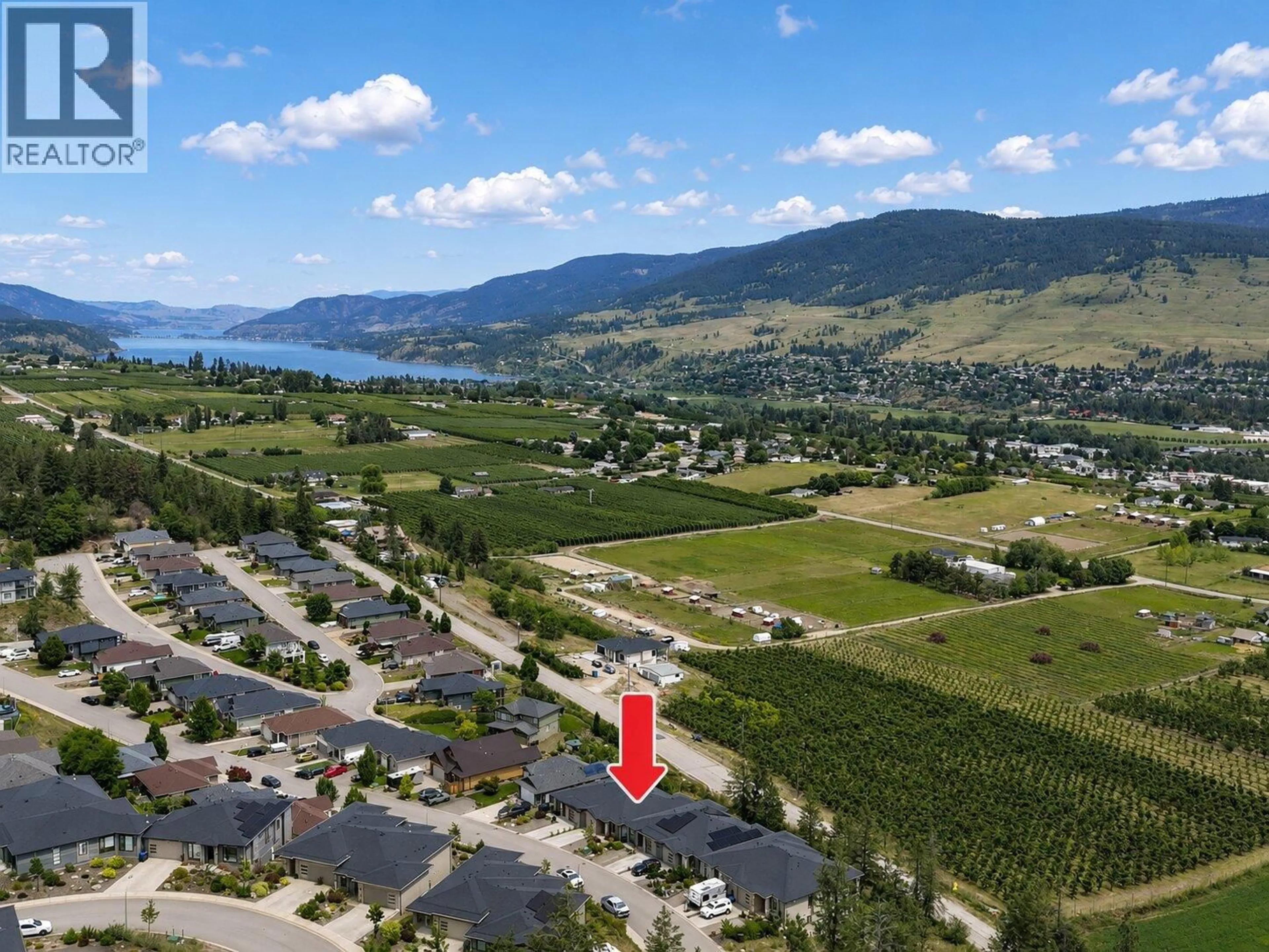 A pic from outside/outdoor area/front of a property/back of a property/a pic from drone, water/lake/river/ocean view for 9695 CELESTE ROAD, Lake Country British Columbia V4V2R9