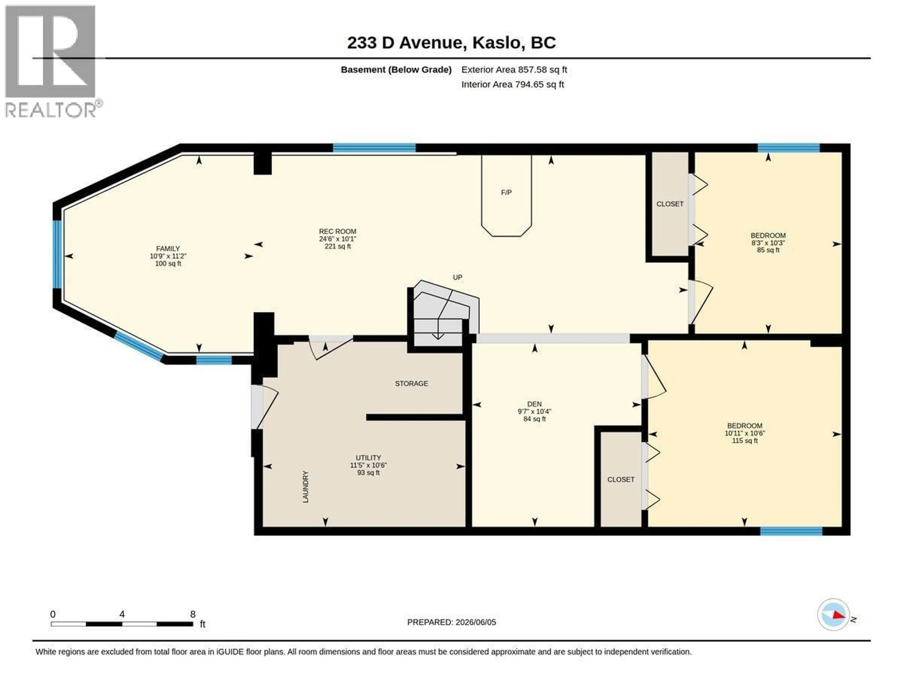 Floor plan for 233 D AVENUE, Kaslo British Columbia V0G1M0