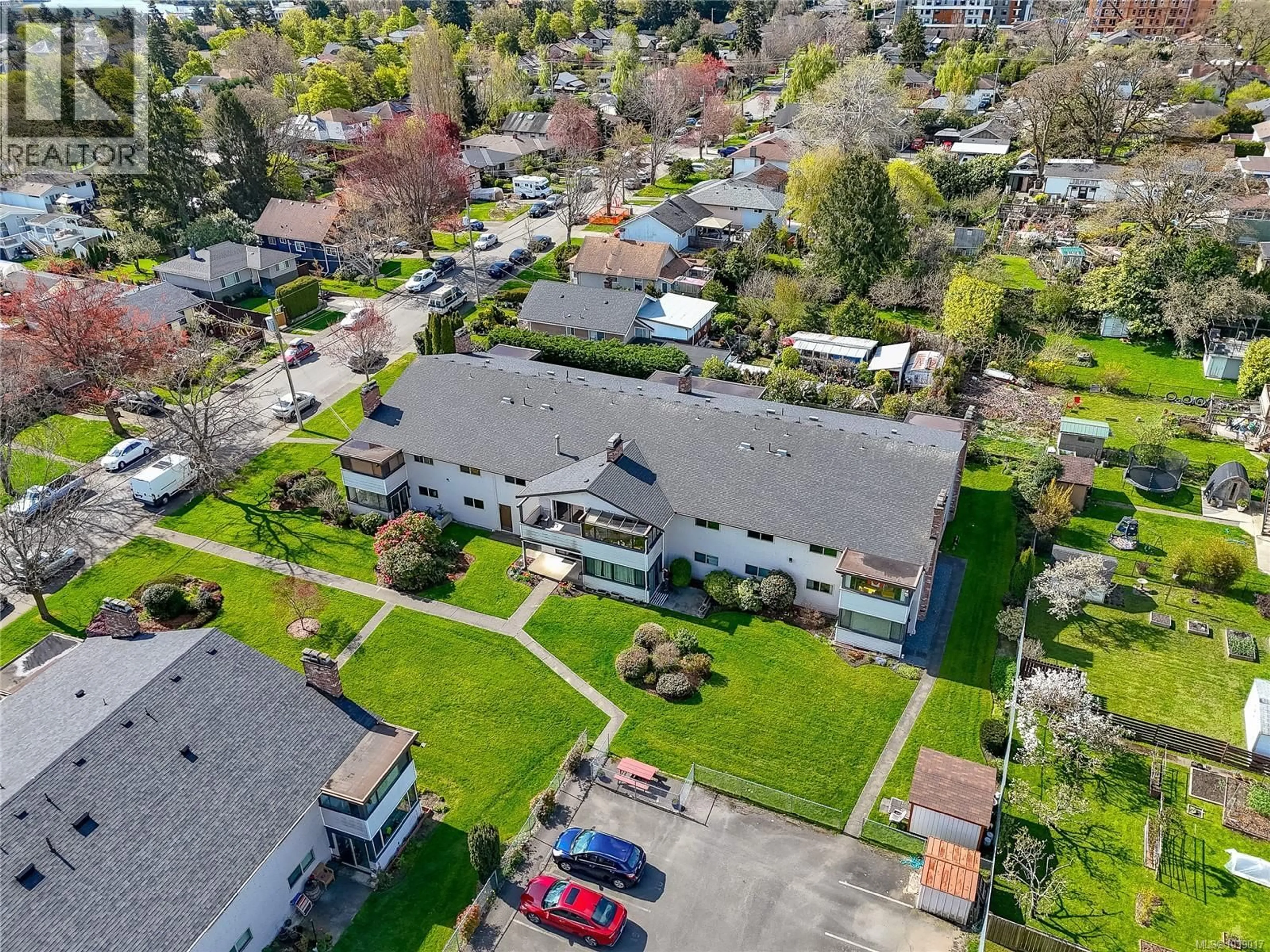 A pic from outside/outdoor area/front of a property/back of a property/a pic from drone, street for 205 - 3160 IRMA STREET, Victoria British Columbia V9A1S8