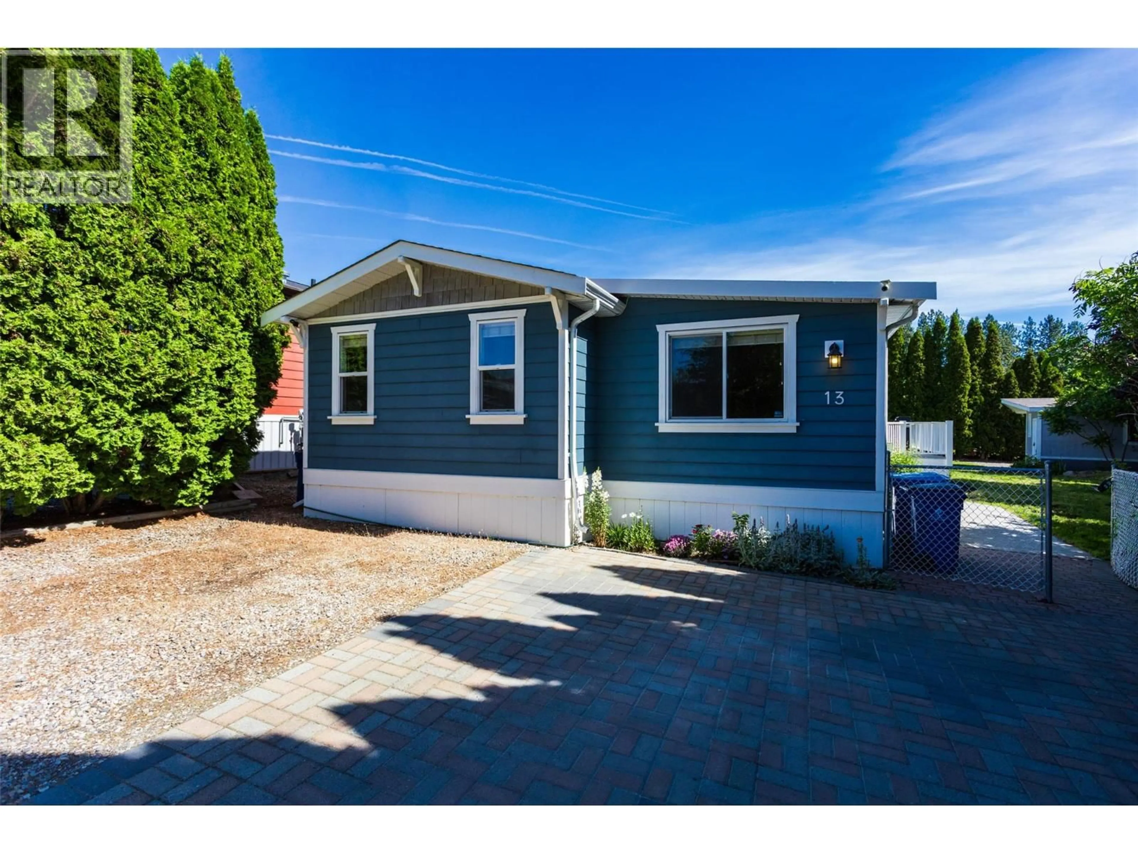 Home with vinyl exterior material, street for 13 - 3381 VILLAGE GREEN WAY, West Kelowna British Columbia V4T1L2