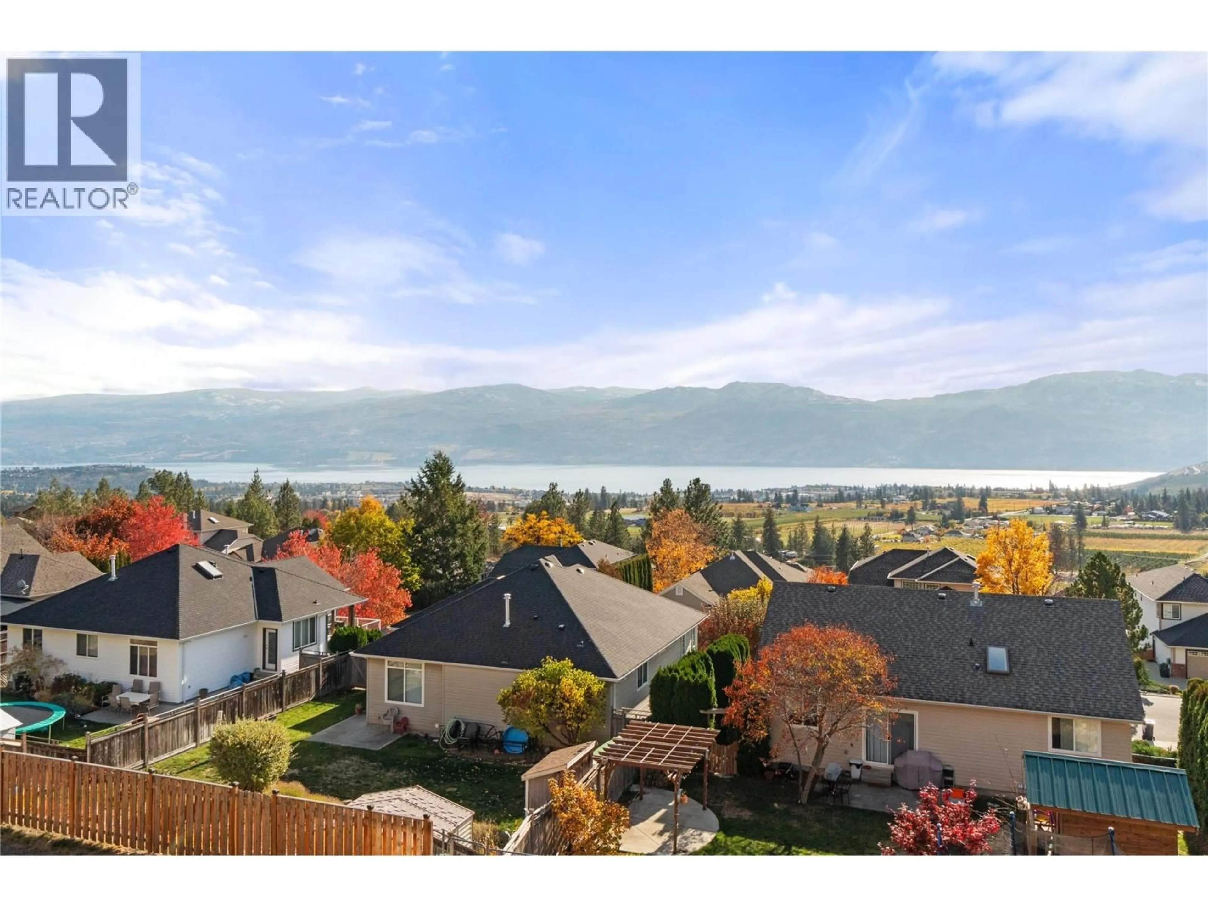 A pic from outside/outdoor area/front of a property/back of a property/a pic from drone, water/lake/river/ocean view for 2827 COPPER RIDGE DRIVE, West Kelowna British Columbia V4T0E7