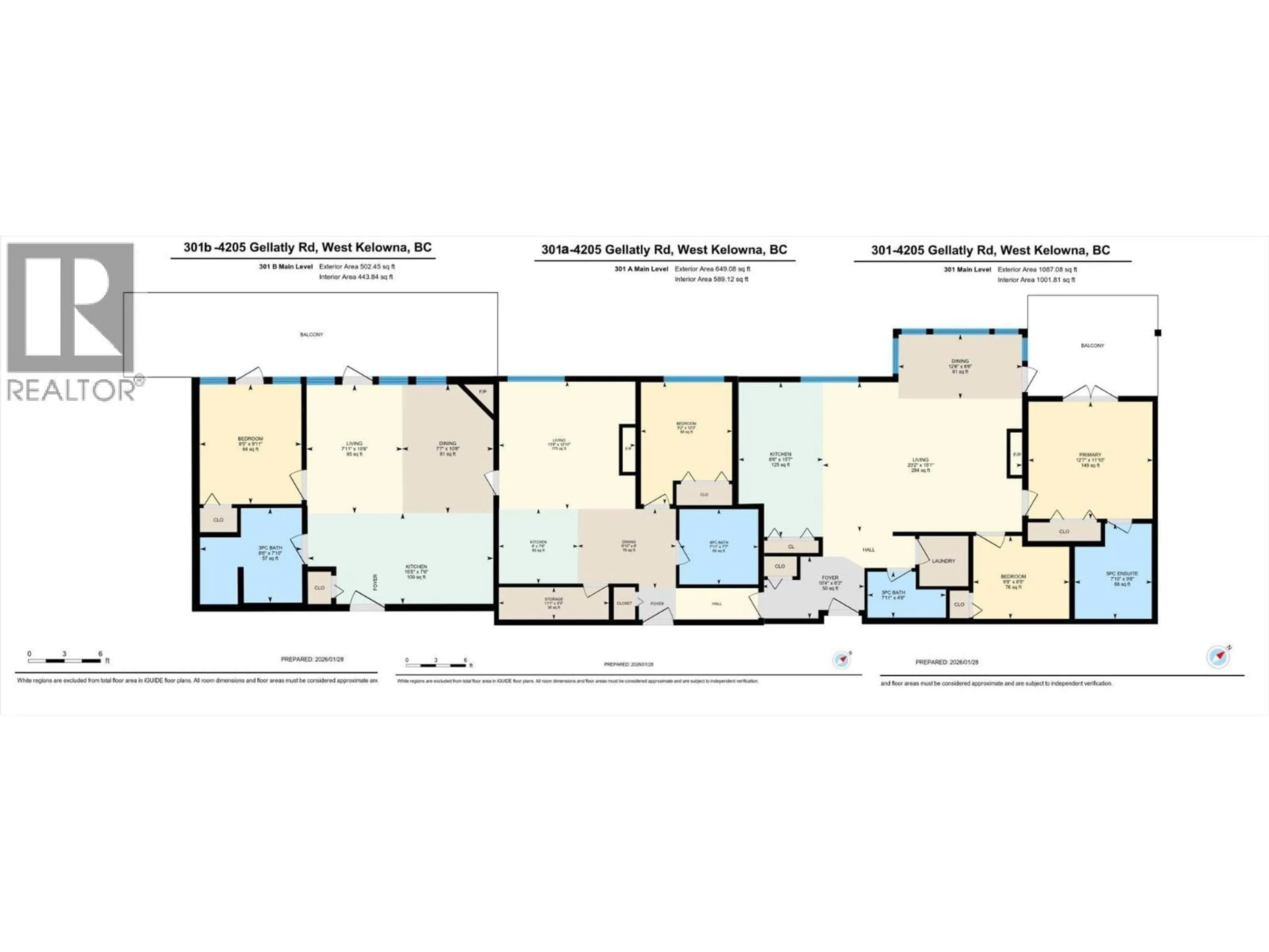 Floor plan for 301 - 4205 GELLATLY ROAD, West Kelowna British Columbia V4T2K2