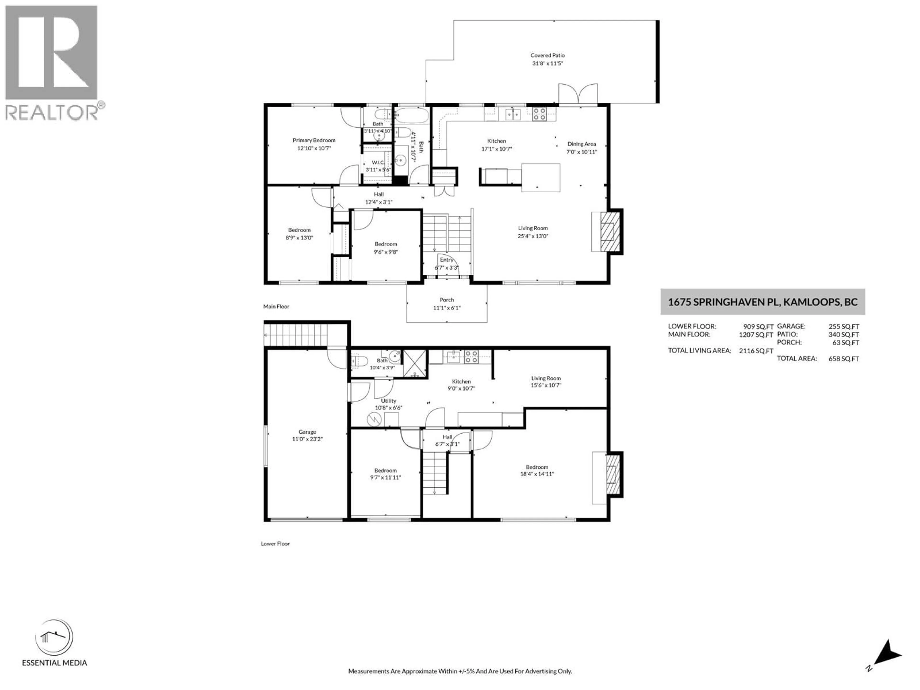 Floor plan for 1675 SPRINGHAVEN PLACE PLACE, Kamloops British Columbia V2E1C7