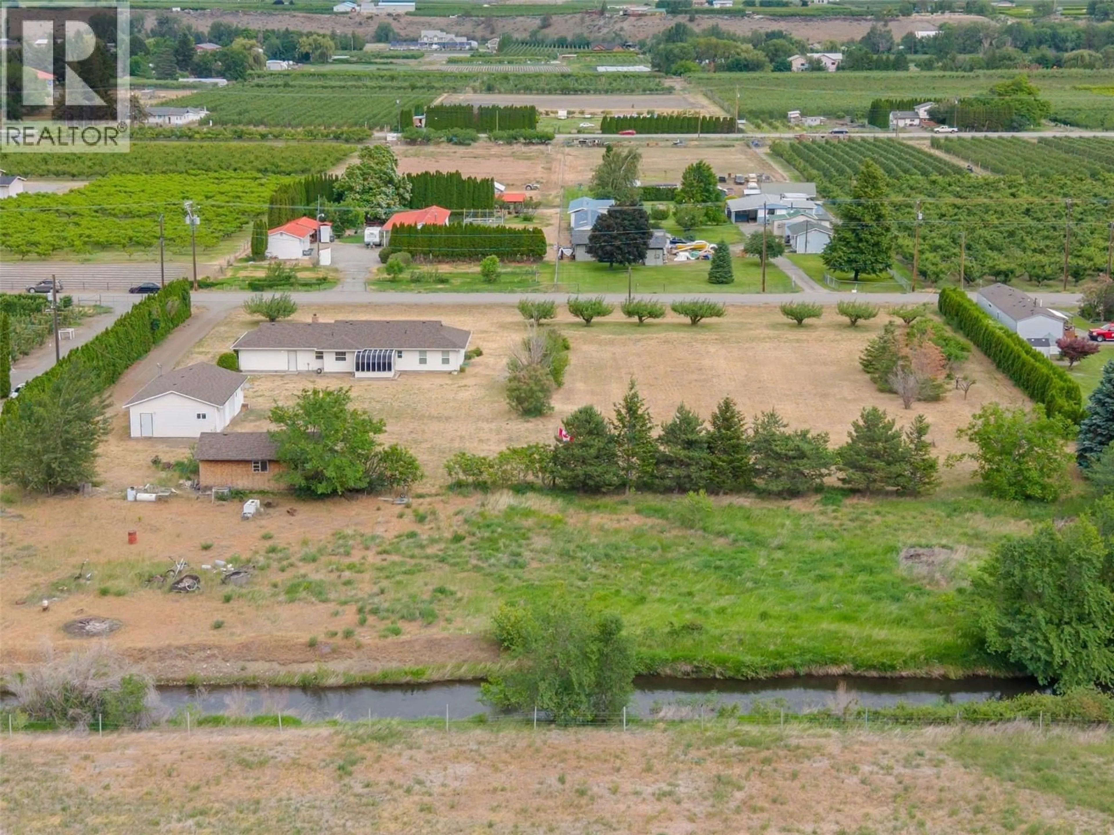 A pic from outside/outdoor area/front of a property/back of a property/a pic from drone, water/lake/river/ocean view for 2185 NEWTON ROAD, Cawston British Columbia V0X1C1