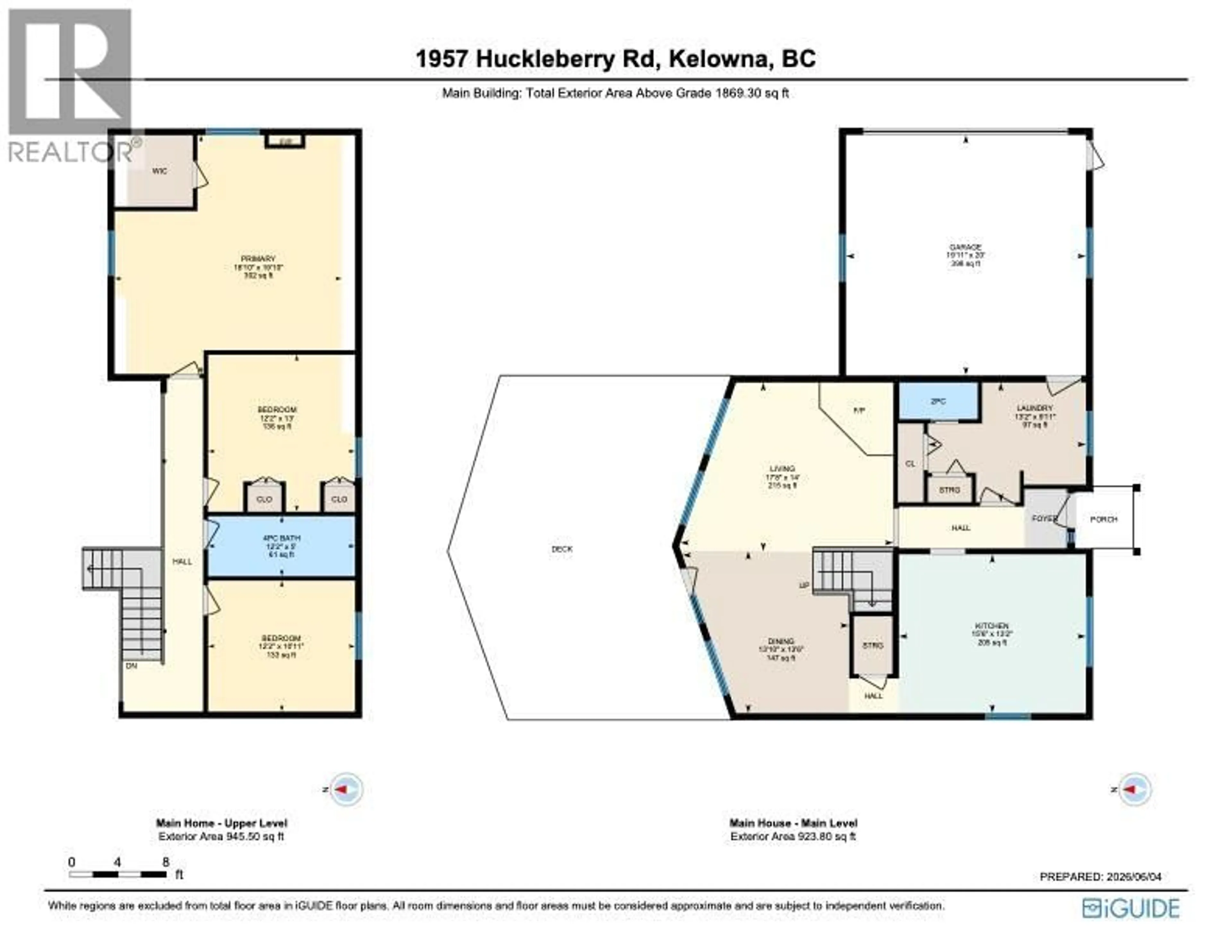 Floor plan for 1957 HUCKLEBERRY ROAD, Kelowna British Columbia V1X4K4