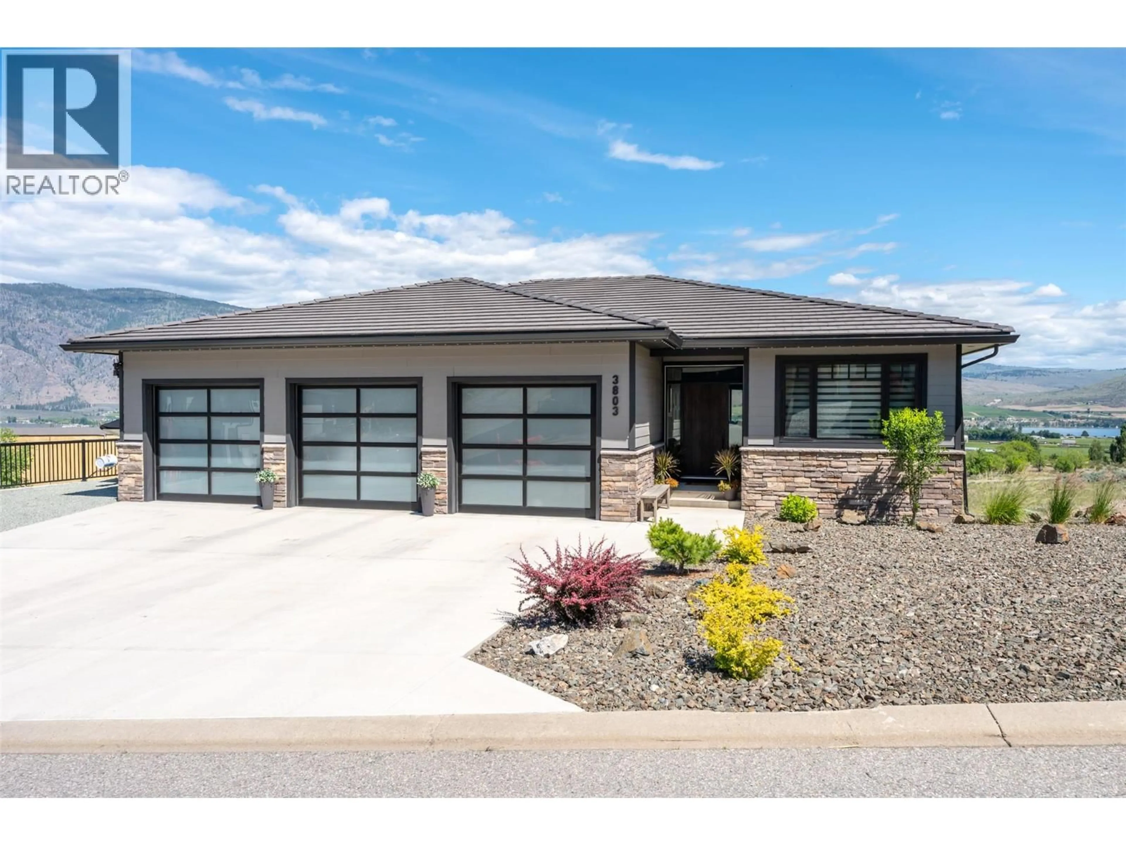 Home with vinyl exterior material, street for 3803 TORREY PINES DRIVE, Osoyoos British Columbia V0H1V4