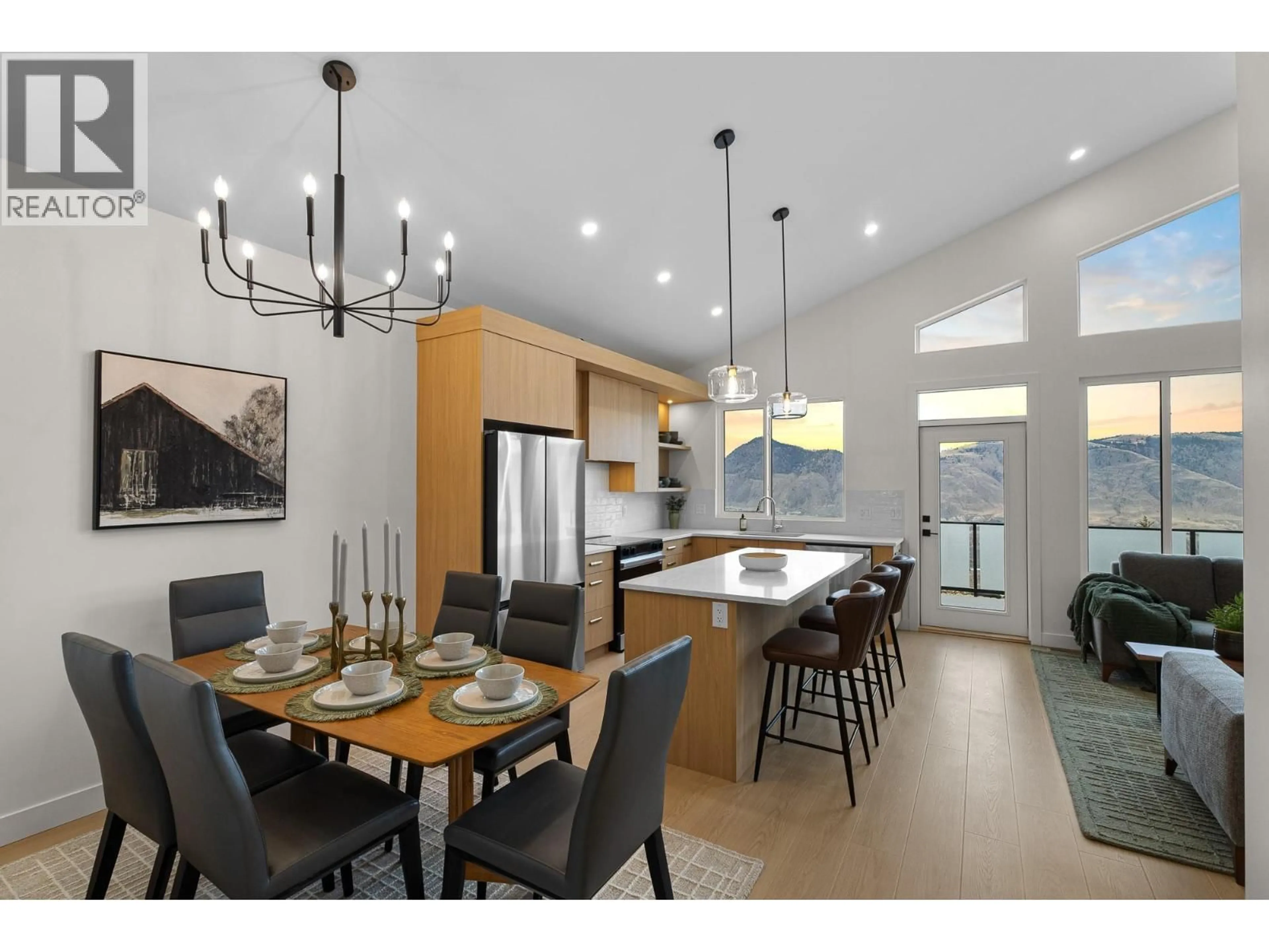Open concept kitchen, wood/laminate floor for 134 - 2400 COLDWATER DRIVE, Kamloops British Columbia V2E0E9