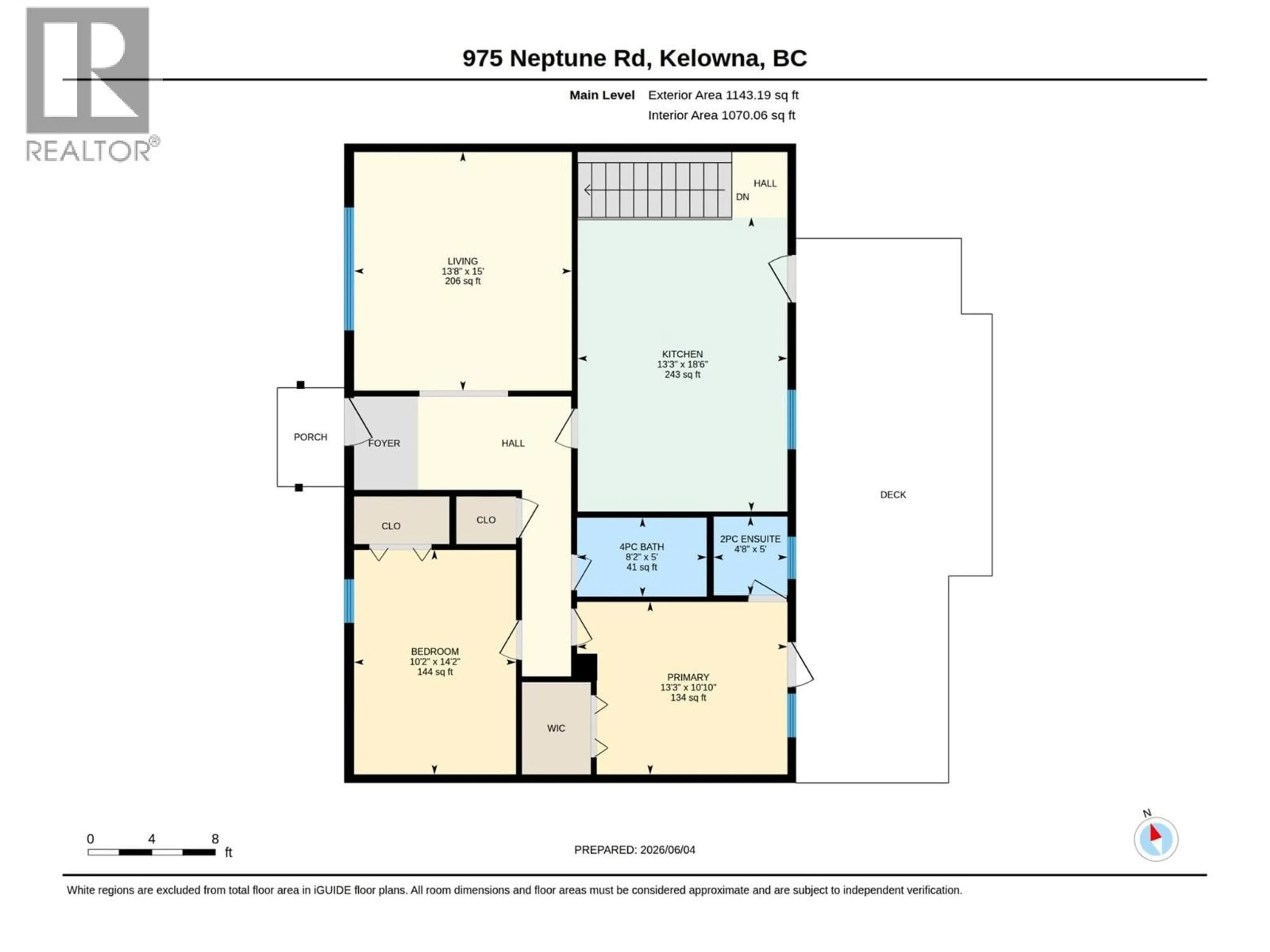 Floor plan for 975 NEPTUNE ROAD, Kelowna British Columbia V1X3E4