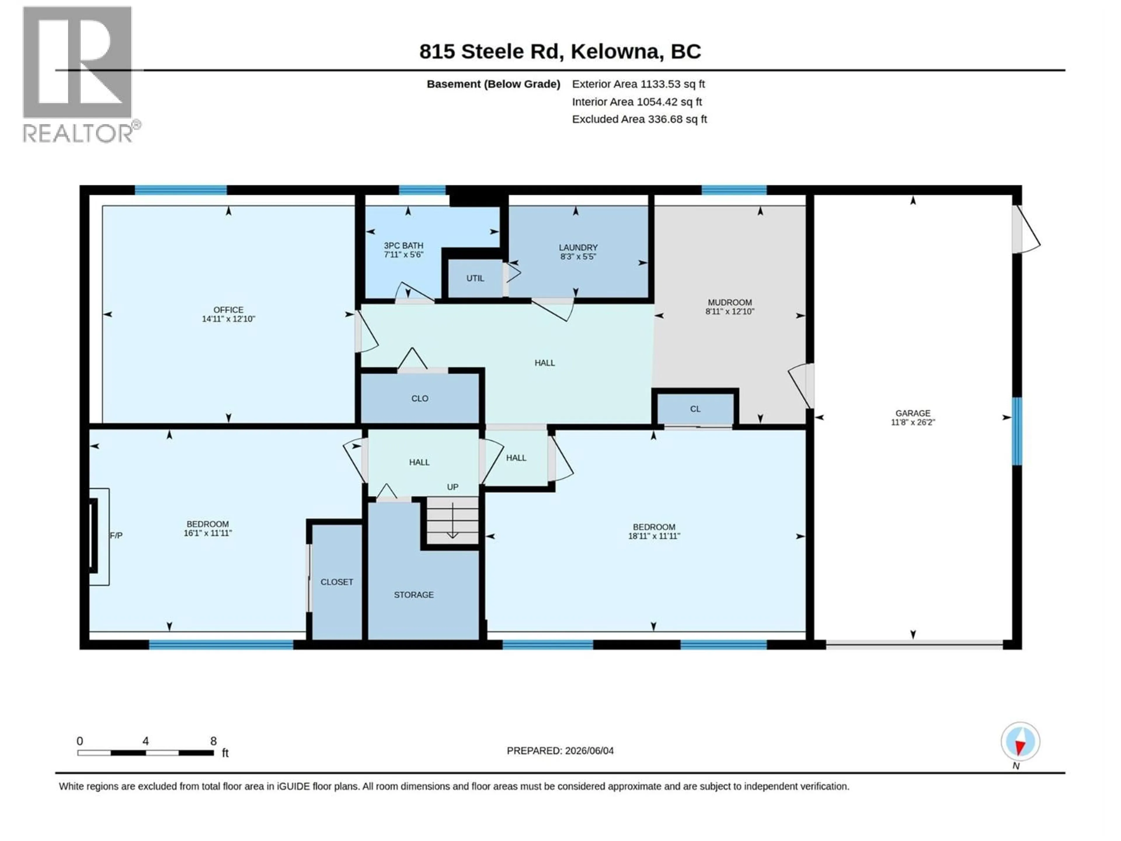 Floor plan for 815 STEELE ROAD, Kelowna British Columbia V1W4P1