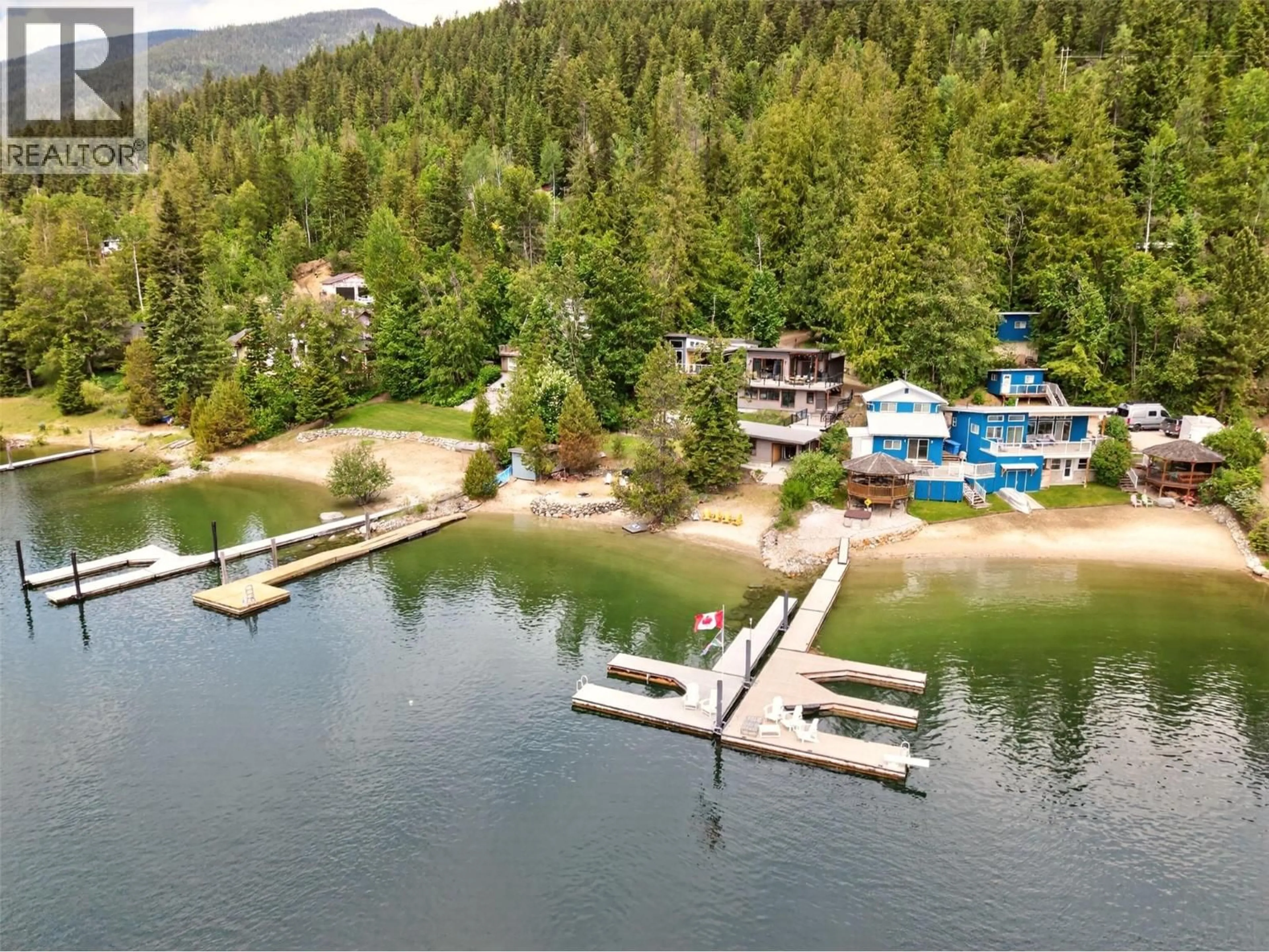 A pic from outside/outdoor area/front of a property/back of a property/a pic from drone, water/lake/river/ocean view for 6506 LITTLEWOOD ROAD, Nelson British Columbia V1L6S1