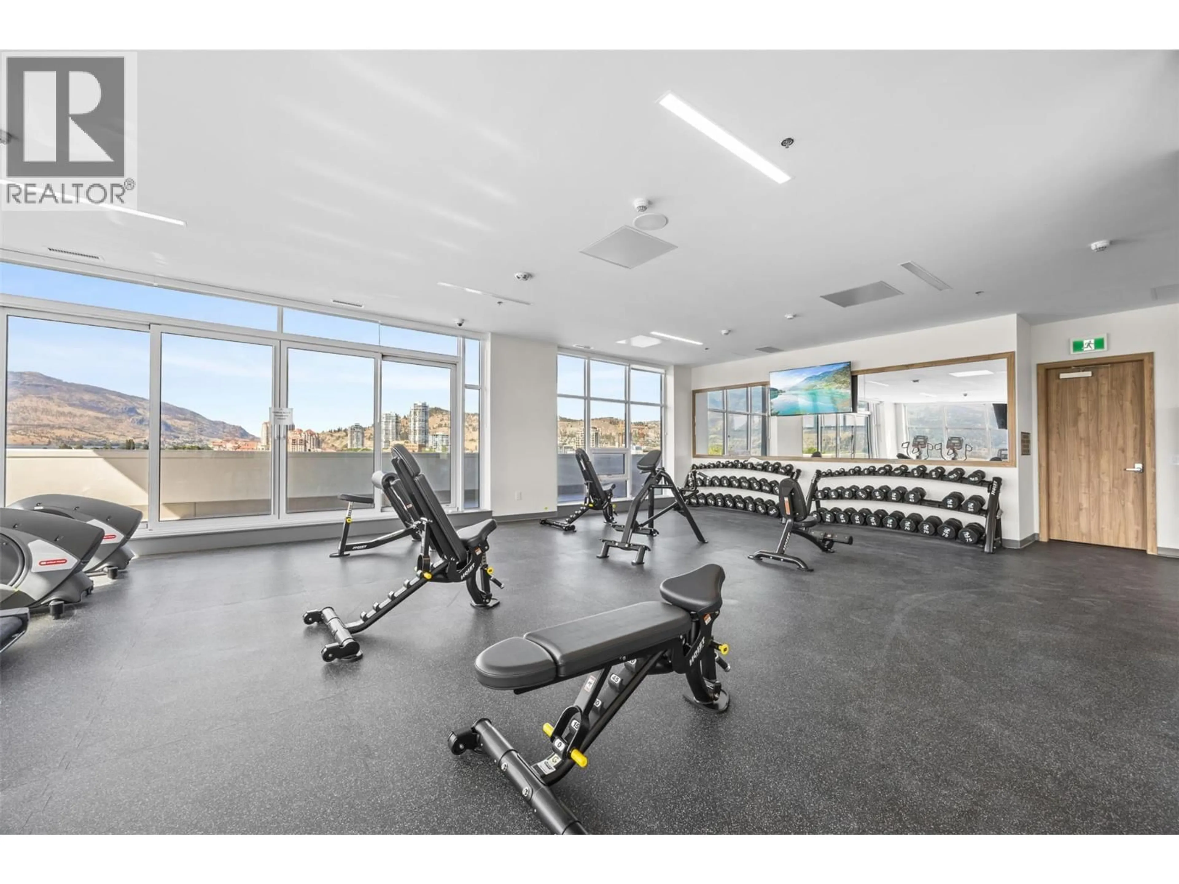 Gym or fitness room for 2802 - 1626 WATER STREET, Kelowna British Columbia V1Y0N7