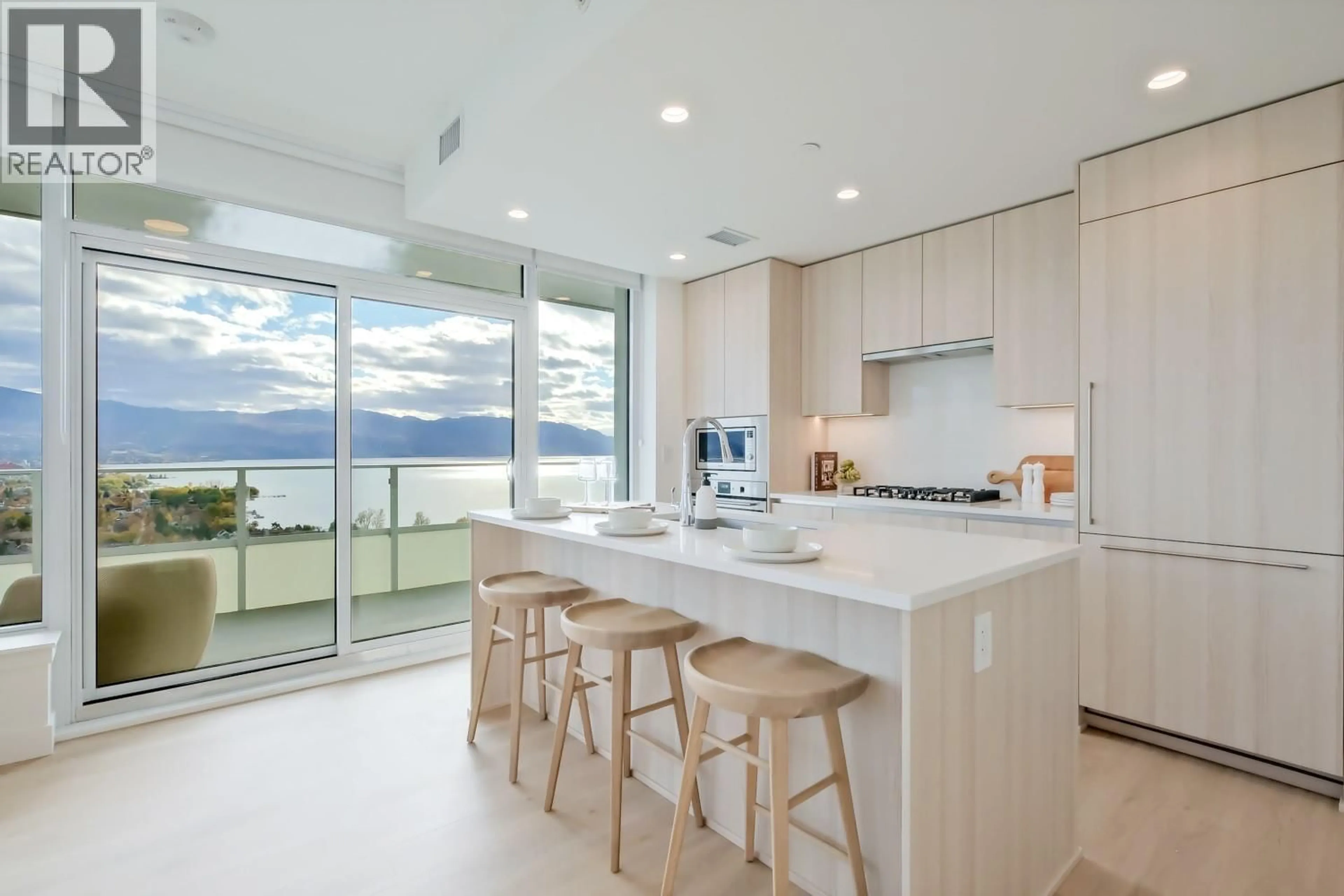 Contemporary kitchen, ceramic/tile floor for 2804 - 1626 WATER STREET, Kelowna British Columbia V1Y0N7
