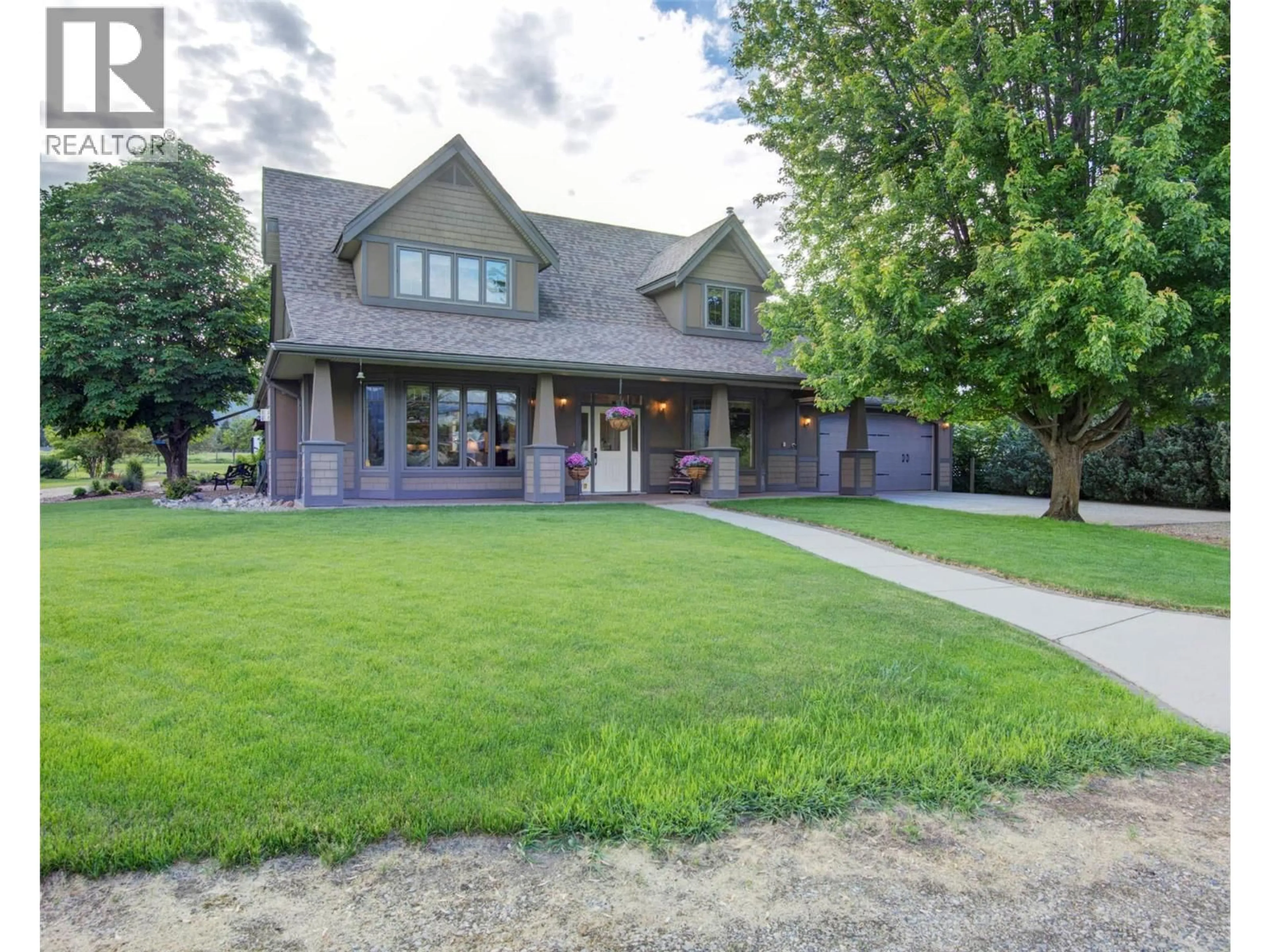 A pic from outside/outdoor area/front of a property/back of a property/a pic from drone, street for 4201 HIGHLAND PARK ROAD, Armstrong British Columbia V4Y0L3