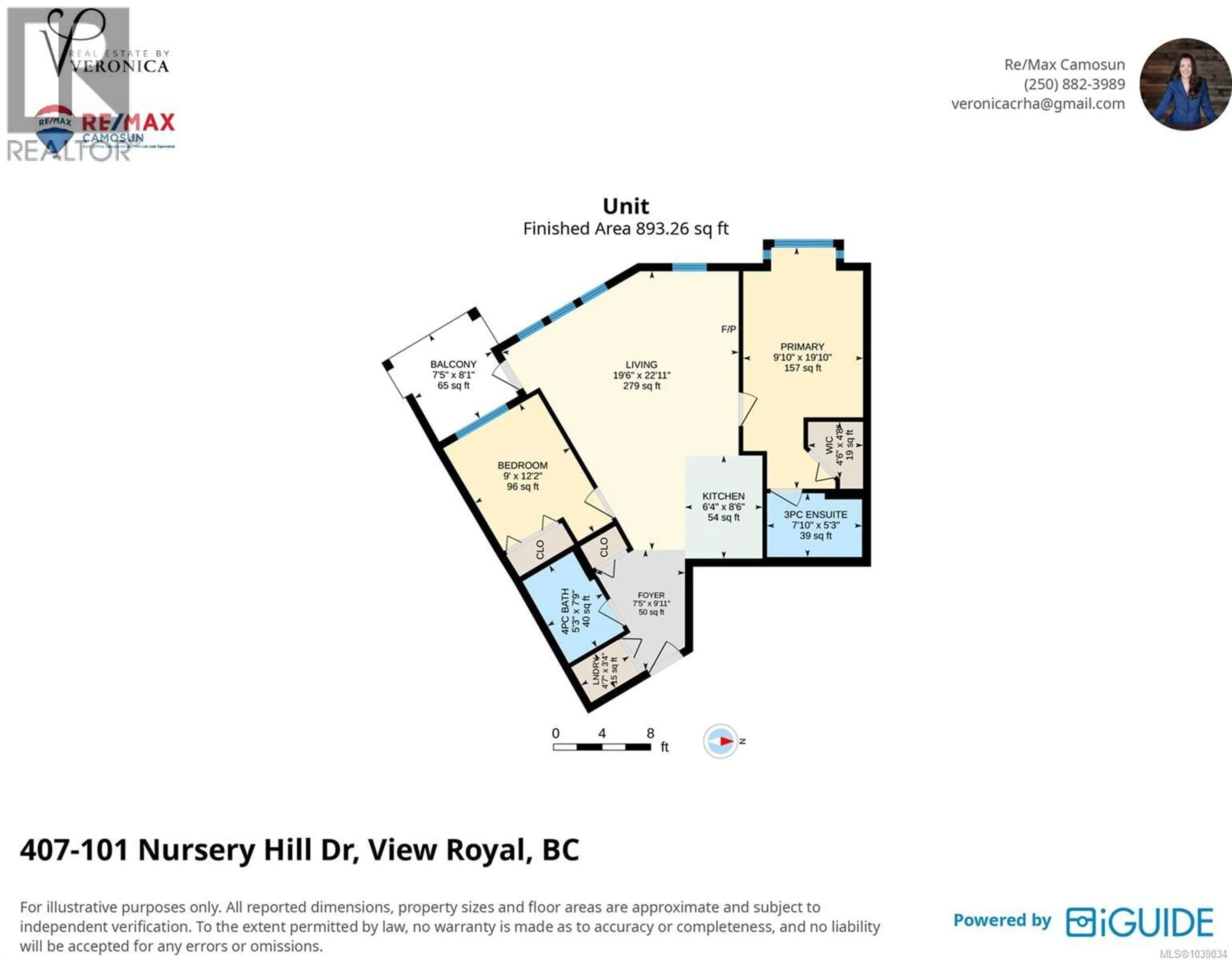 Floor plan for 407 - 101 NURSERY HILL DRIVE, View Royal British Columbia V9B1H5