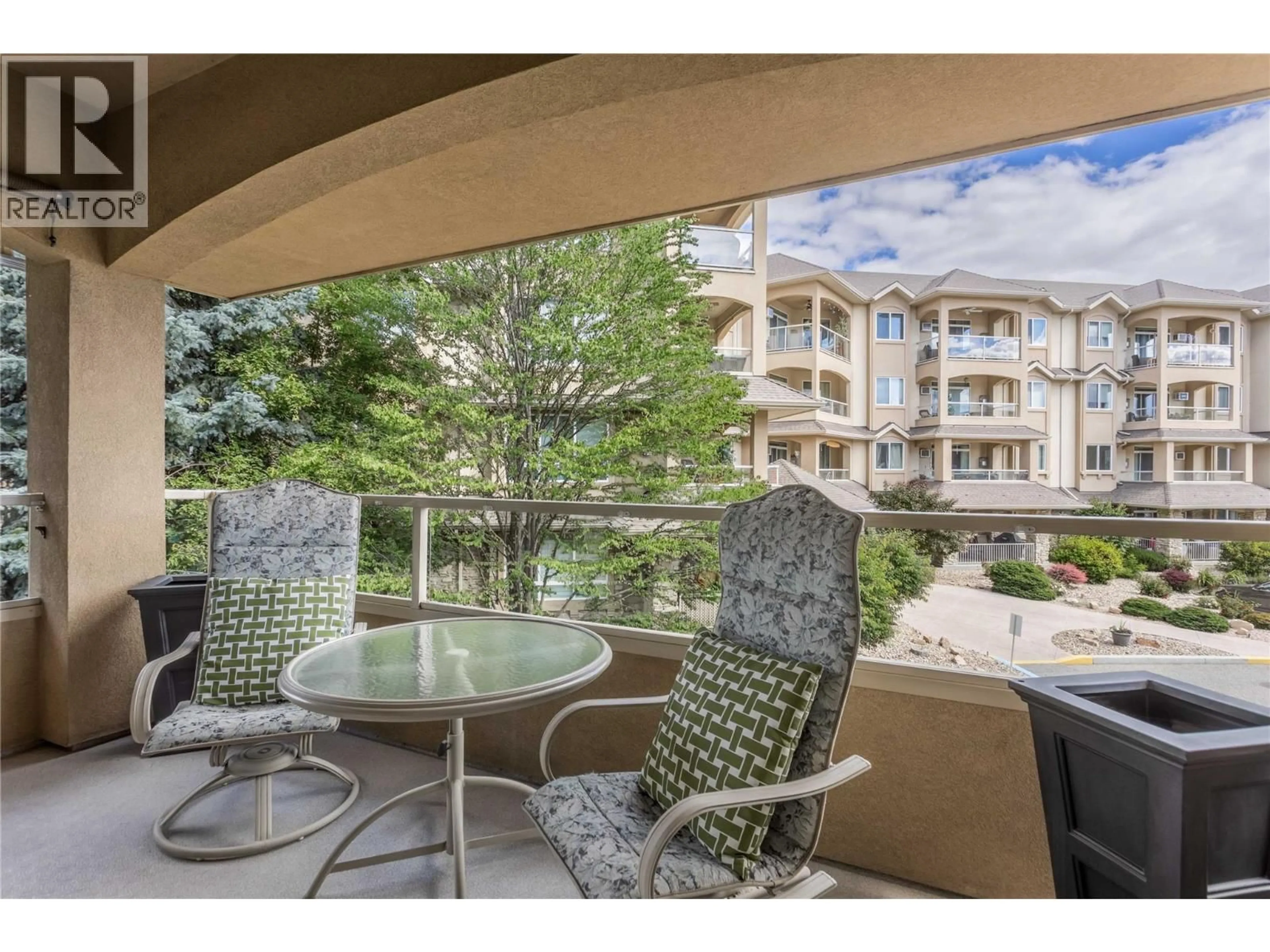 Patio, water/lake/river/ocean view for 213 - 1960 ENTERPRISE WAY, Kelowna British Columbia V1Y9S5