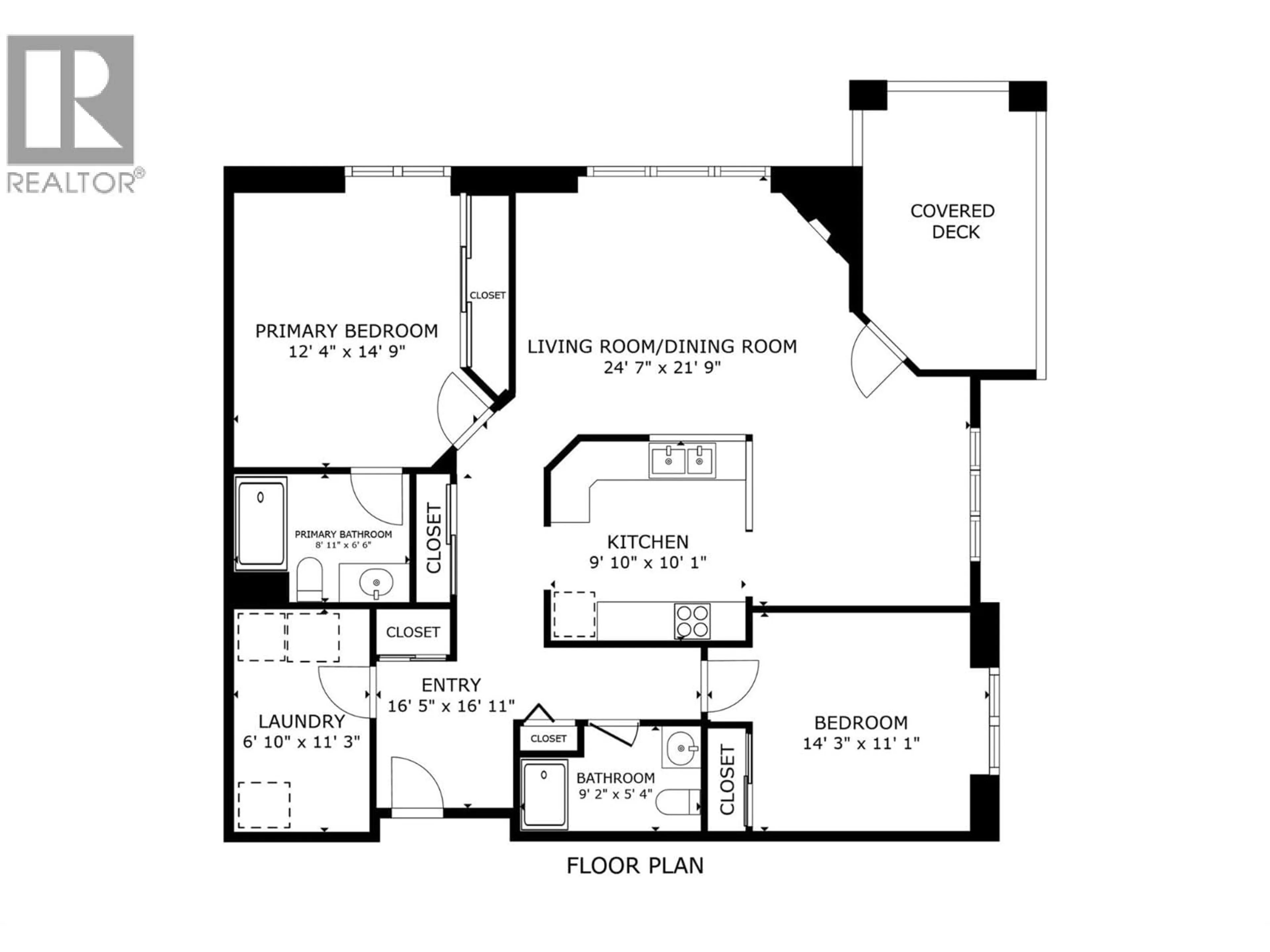 Floor plan for 213 - 1960 ENTERPRISE WAY, Kelowna British Columbia V1Y9S5