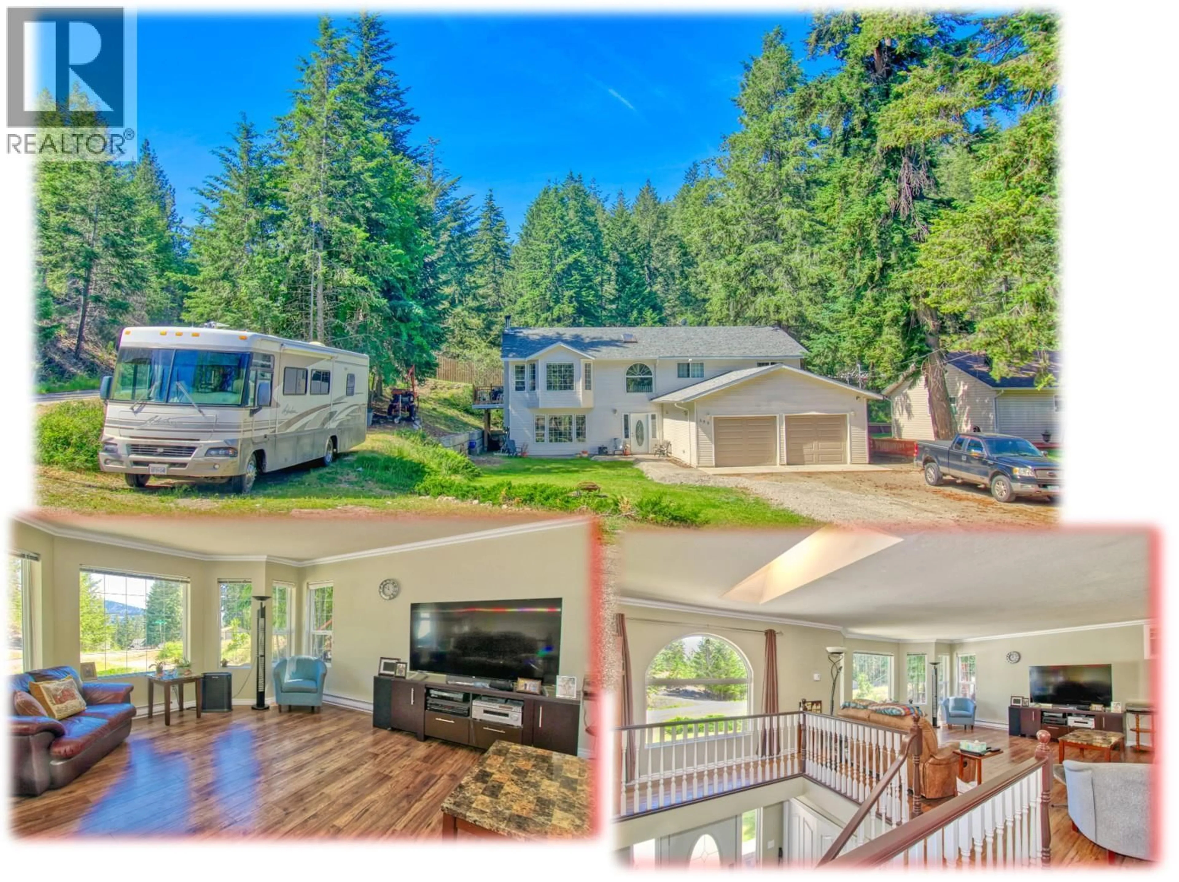 A pic from outside/outdoor area/front of a property/back of a property/a pic from drone, water/lake/river/ocean view for 393 NORTHERN VIEW DRIVE, Vernon British Columbia V1H2C3