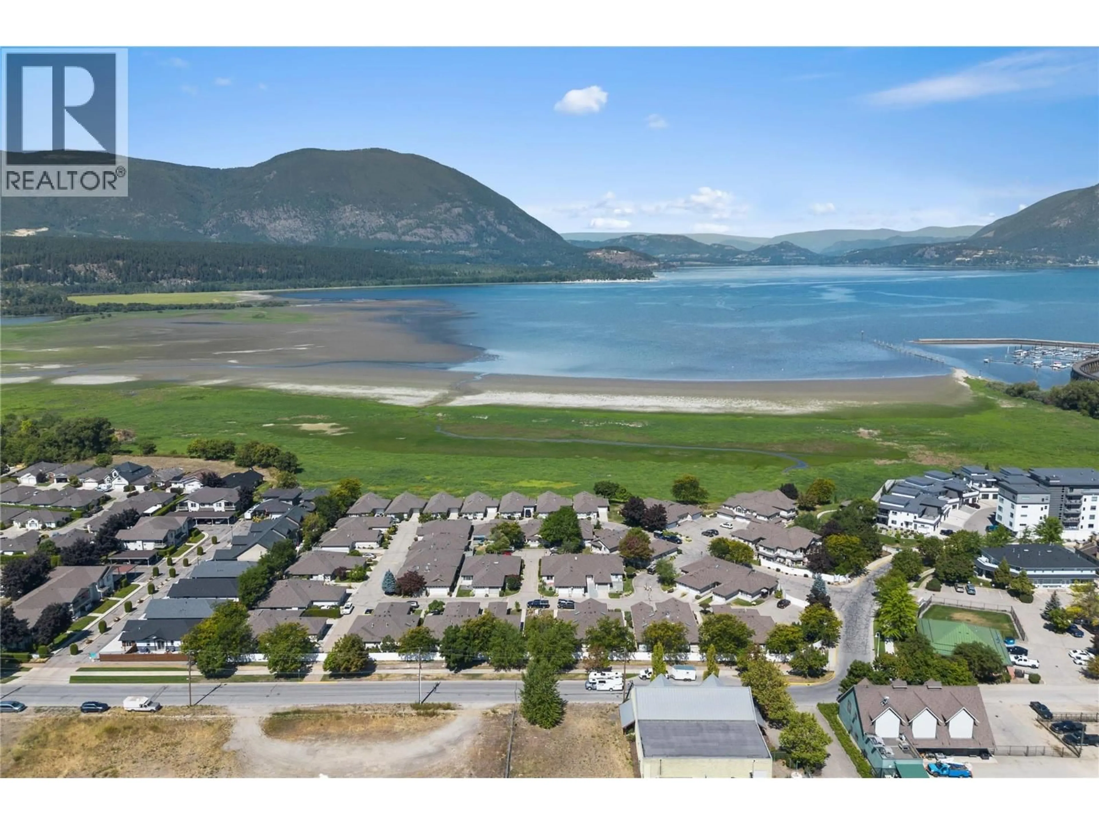 A pic from outside/outdoor area/front of a property/back of a property/a pic from drone, water/lake/river/ocean view for 2 - 111 HARBOURFRONT DRIVE, Salmon Arm British Columbia V1E1A3