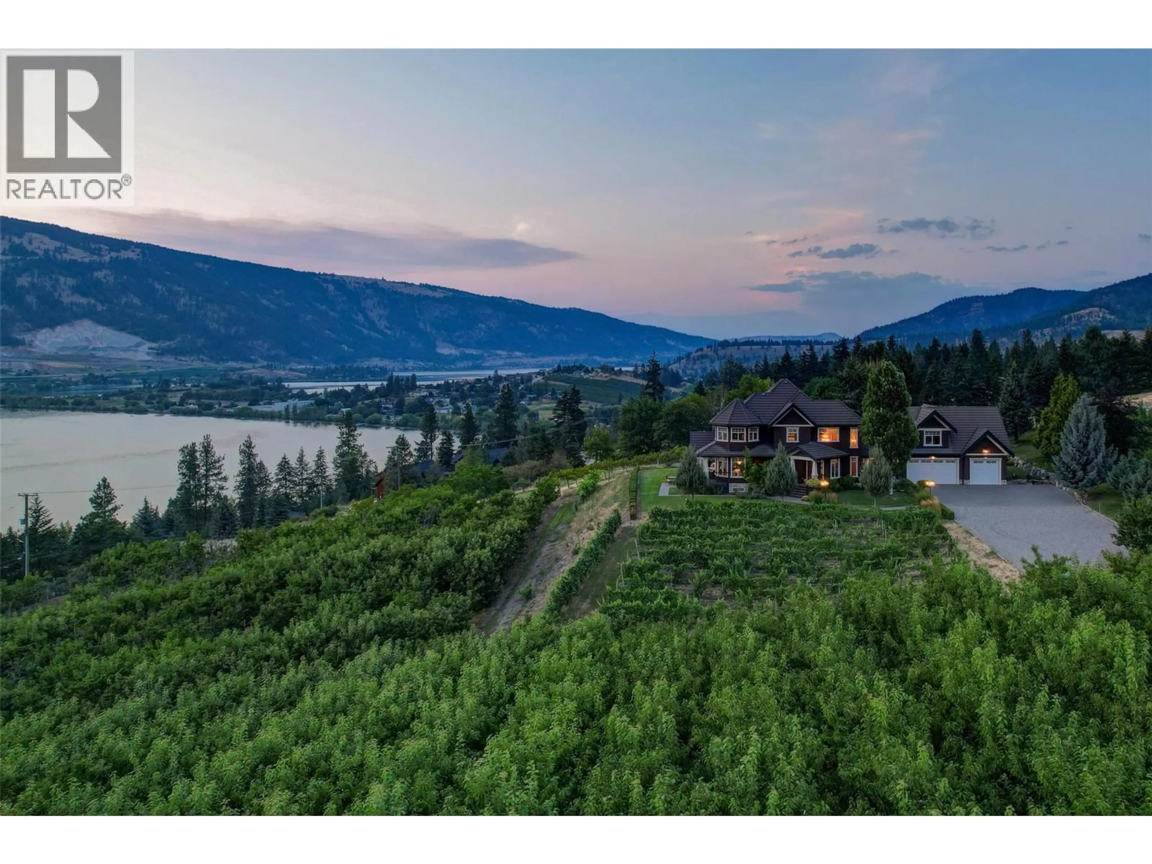 A pic from outside/outdoor area/front of a property/back of a property/a pic from drone, water/lake/river/ocean view for 14911 OYAMA ROAD, Lake Country British Columbia V4V2C6