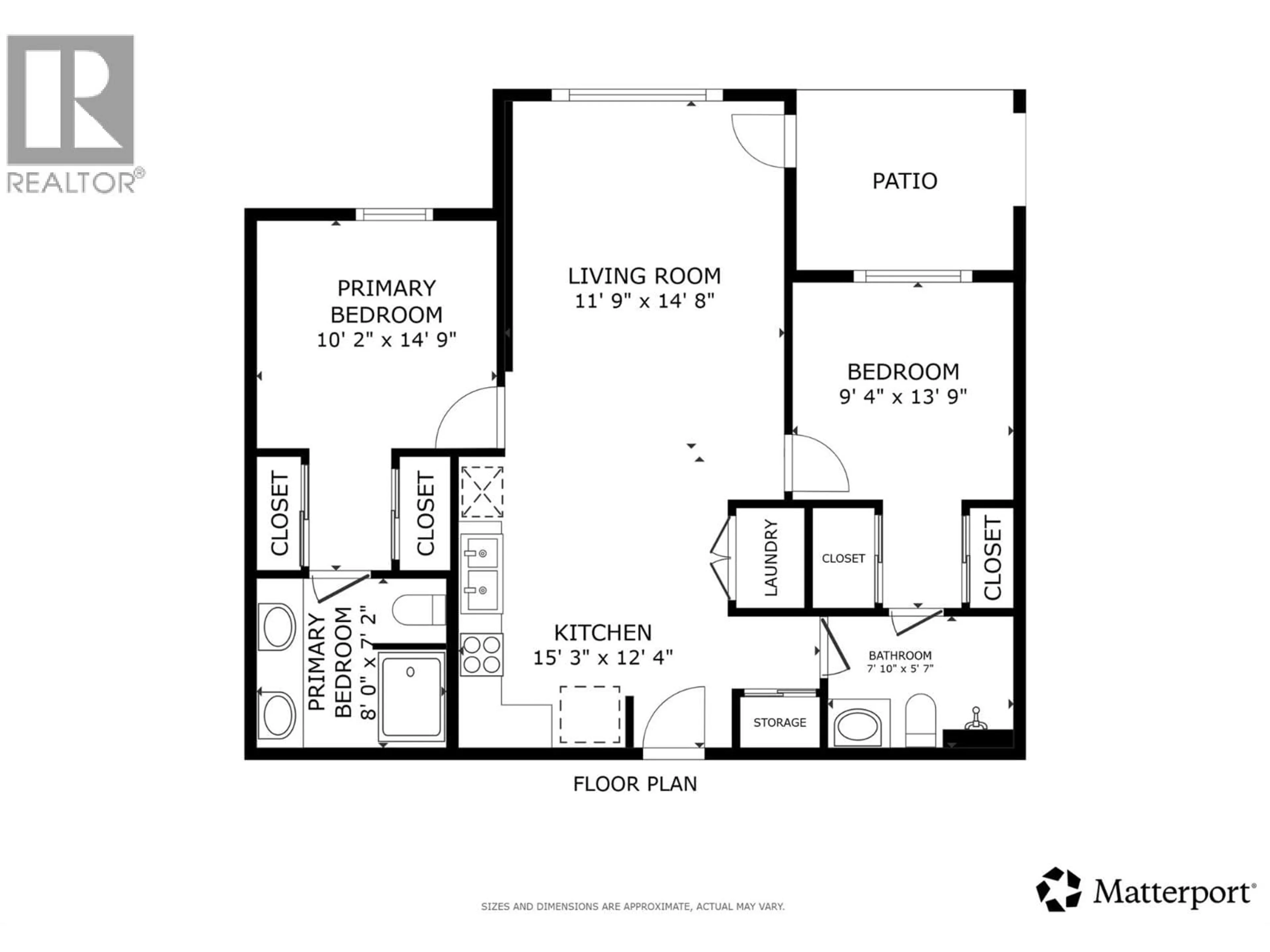 Floor plan for 110 - 1770 RICHTER STREET, Kelowna British Columbia V1Y0E6