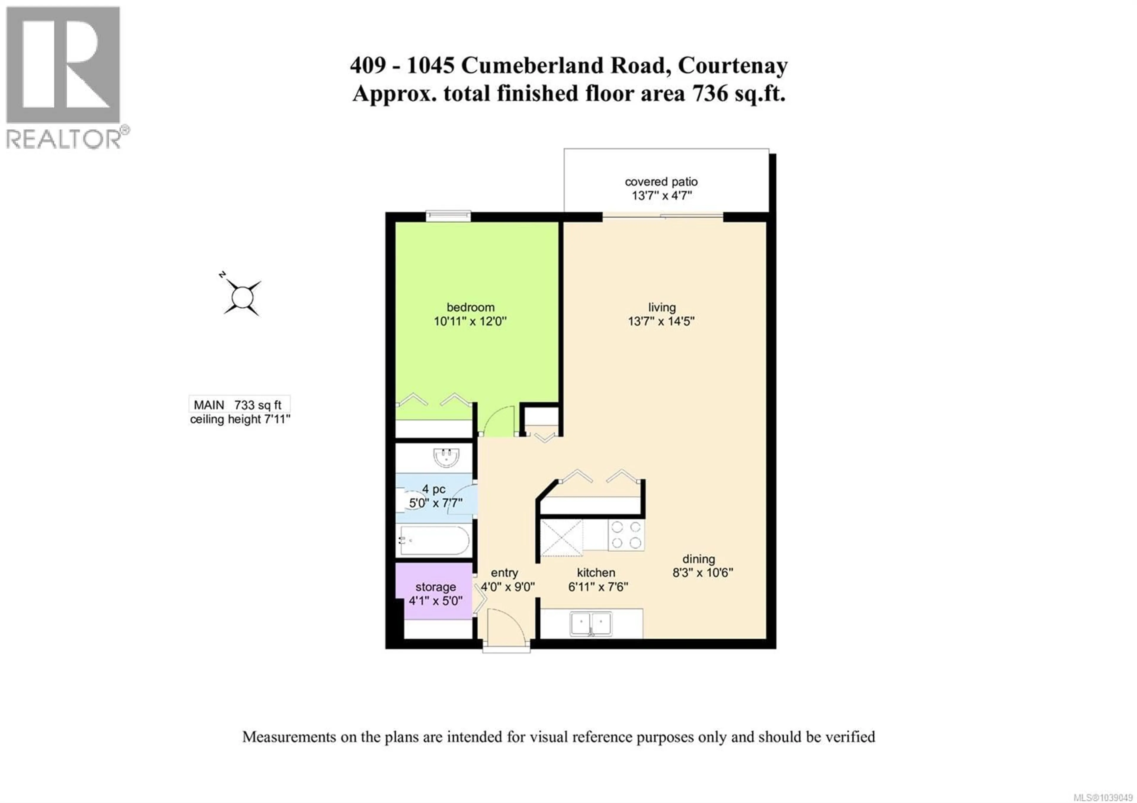 Floor plan for 409 - 1045 CUMBERLAND ROAD, Courtenay British Columbia V9N2E7