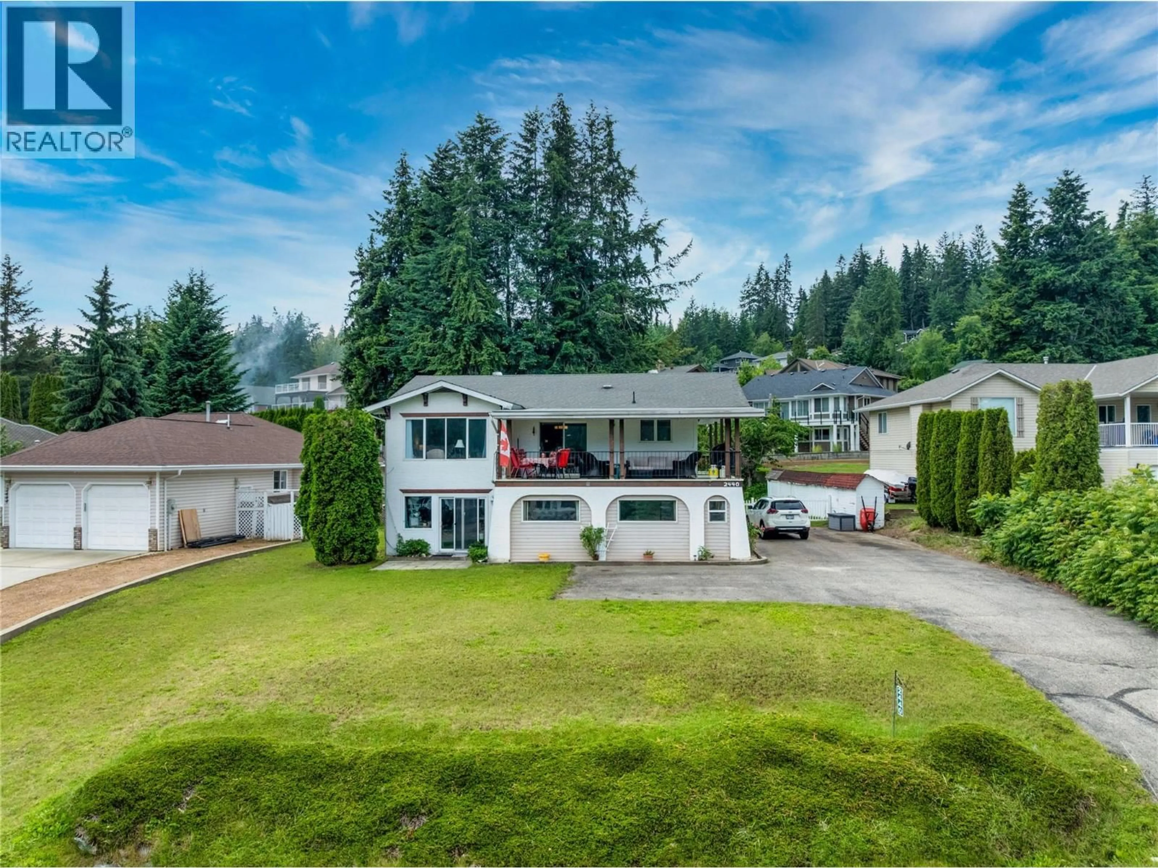 A pic from outside/outdoor area/front of a property/back of a property/a pic from drone, mountain view for 2440 SUNRISE BOULEVARD, Sorrento British Columbia V0E2W2