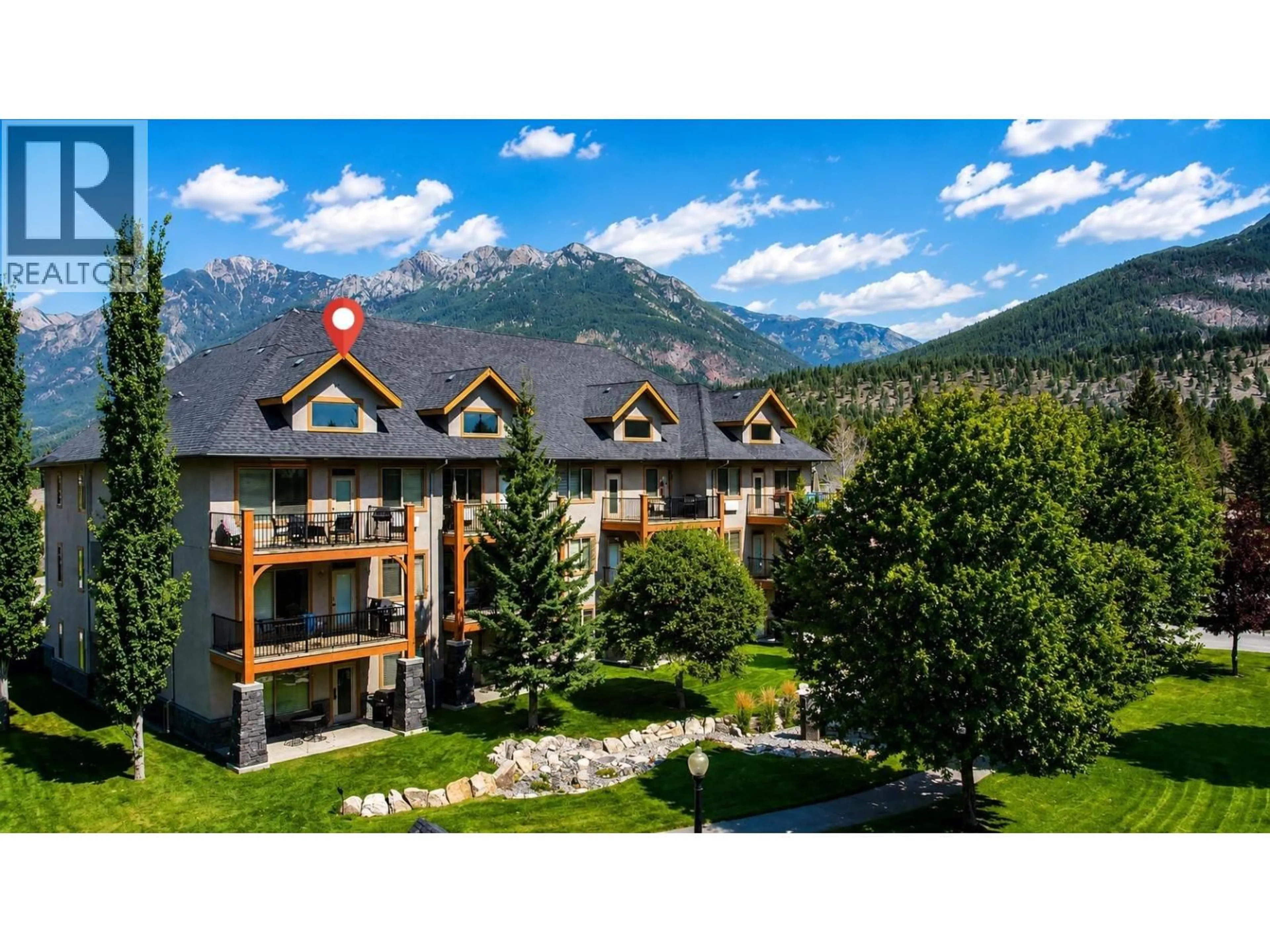 A pic from outside/outdoor area/front of a property/back of a property/a pic from drone, mountain view for 534 M - 500 BIGHORN BOULEVARD, Radium Hot Springs British Columbia V0A1M0