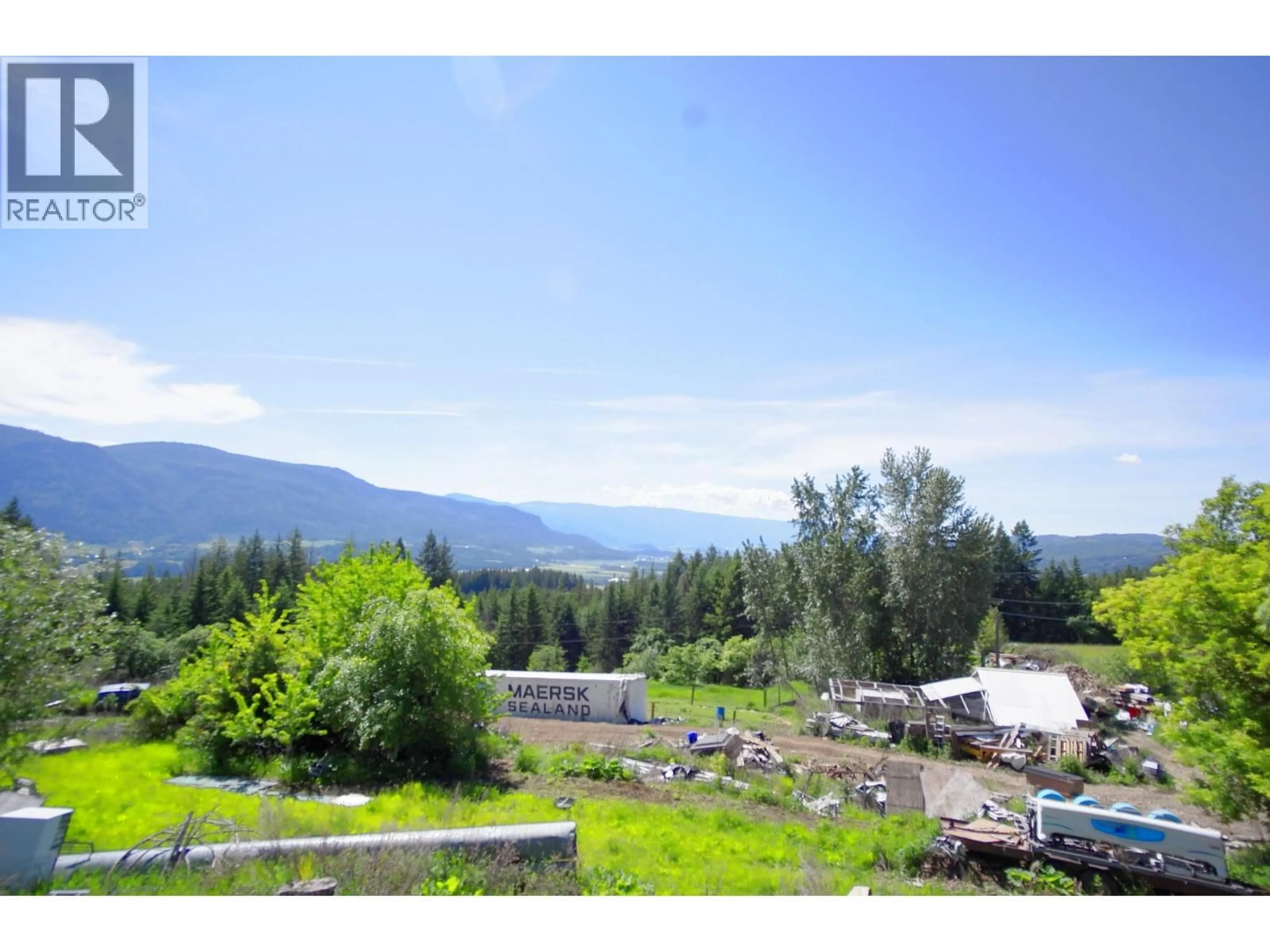 A pic from outside/outdoor area/front of a property/back of a property/a pic from drone, mountain view for 408 GRANDVIEW BENCH ROAD, Grindrod British Columbia V0E1Y0