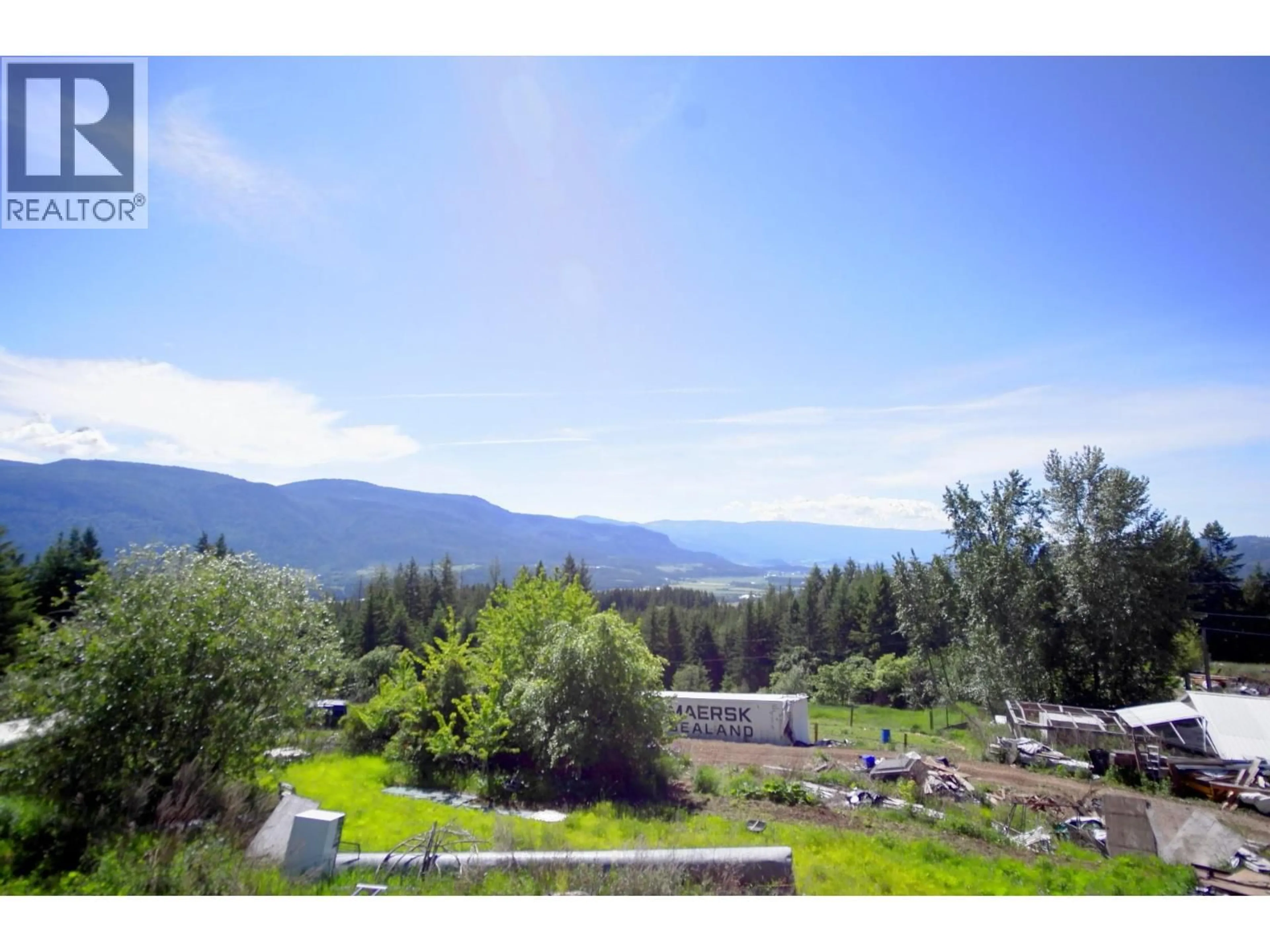 A pic from outside/outdoor area/front of a property/back of a property/a pic from drone, mountain view for 408 GRANDVIEW BENCH ROAD, Grindrod British Columbia V0E1Y0