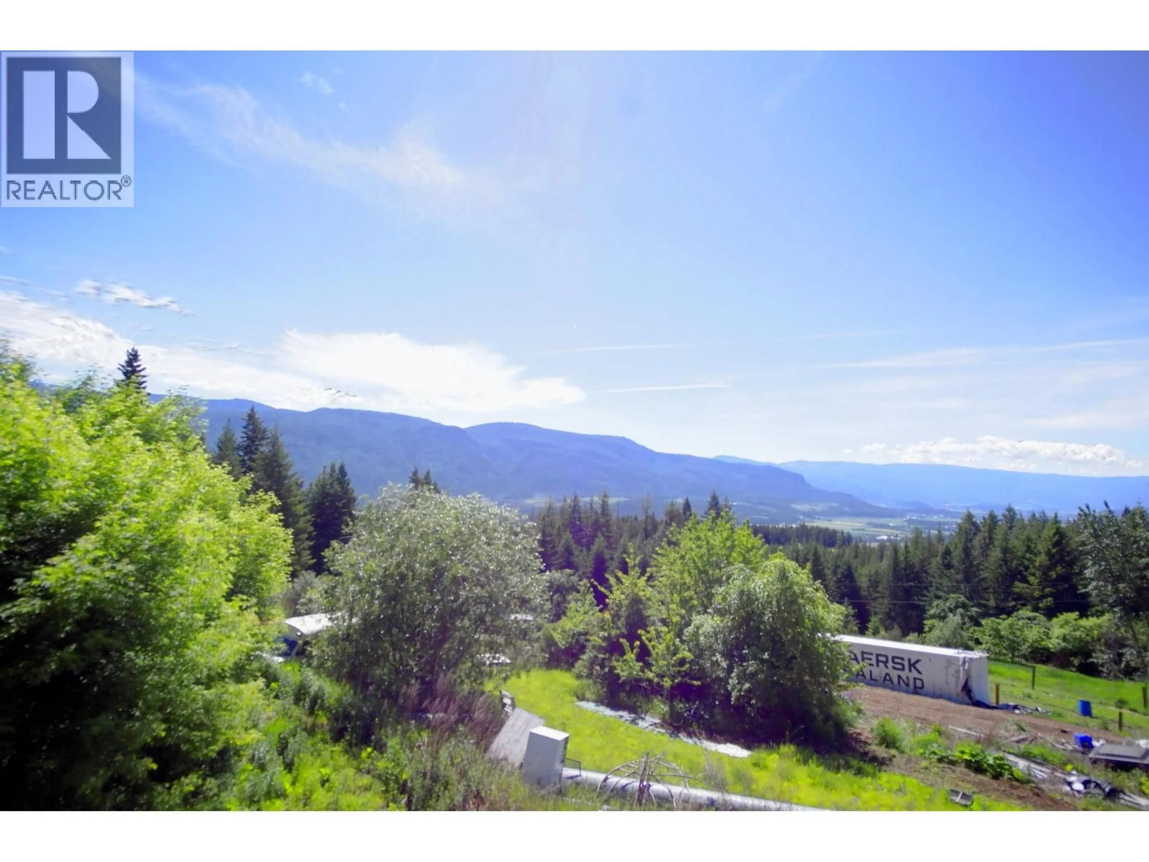 A pic from outside/outdoor area/front of a property/back of a property/a pic from drone, mountain view for 408 GRANDVIEW BENCH ROAD, Grindrod British Columbia V0E1Y0
