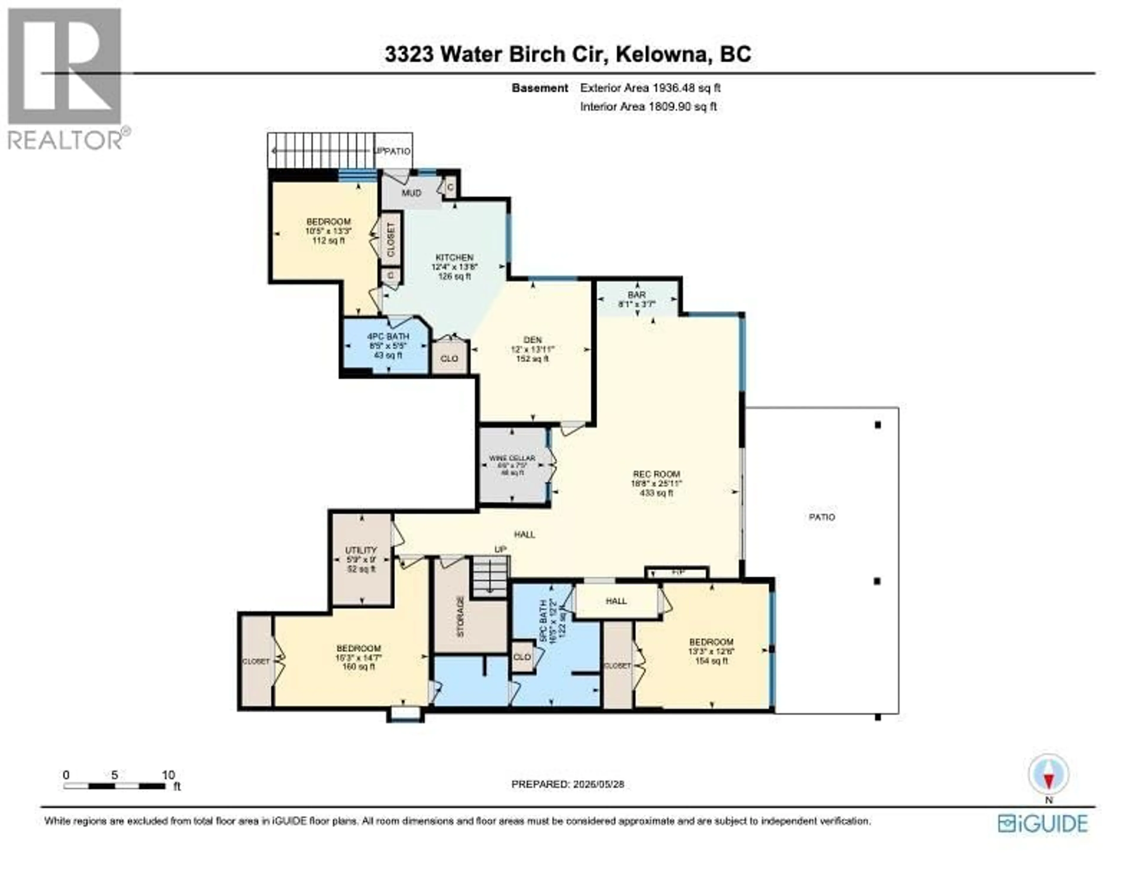 Floor plan for 3323 WATER BIRCH CIRCLE, Kelowna British Columbia V1V3G1