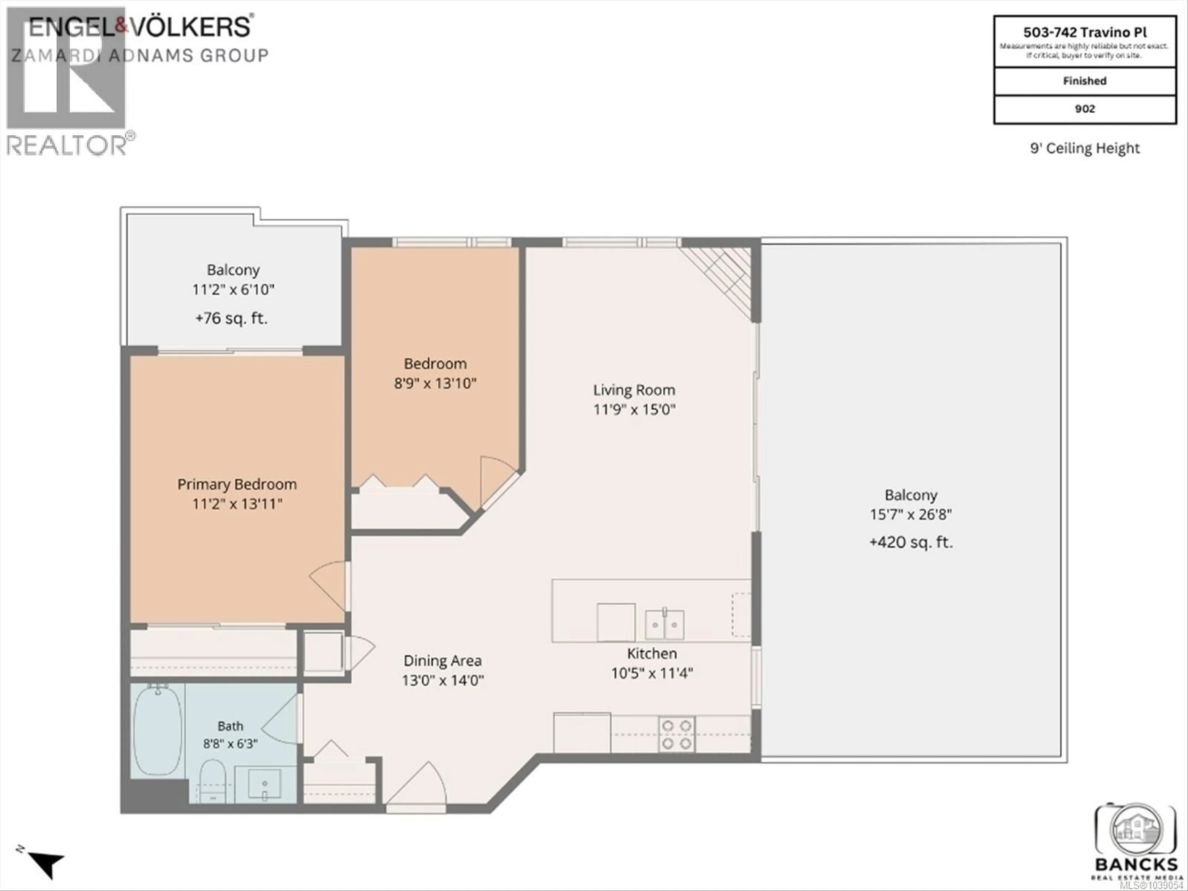 Floor plan for 503 - 742 TRAVINO LANE, Saanich British Columbia V8Z0E2