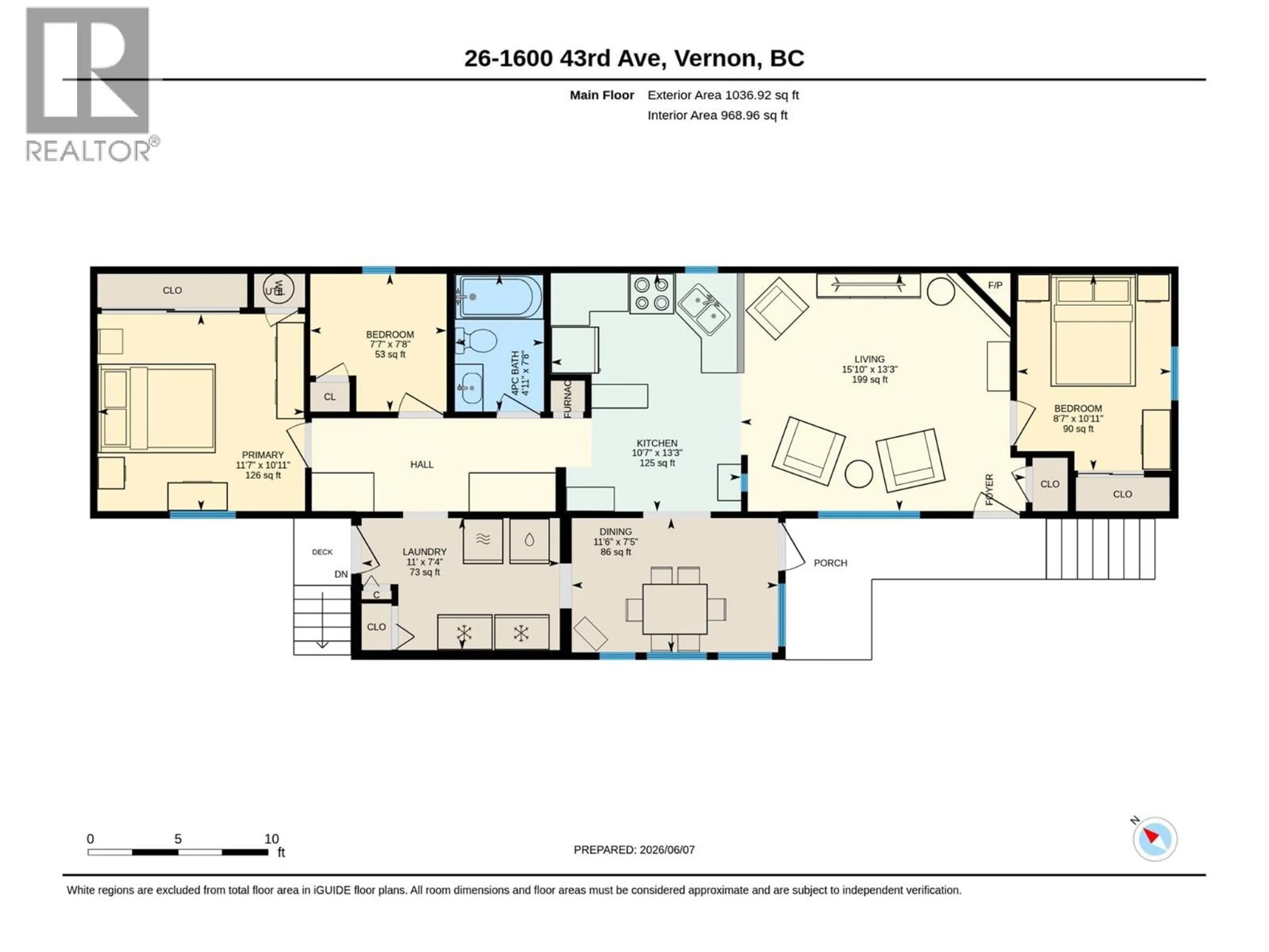 Floor plan for 26 - 1600 43 AVENUE, Vernon British Columbia V1T9G6