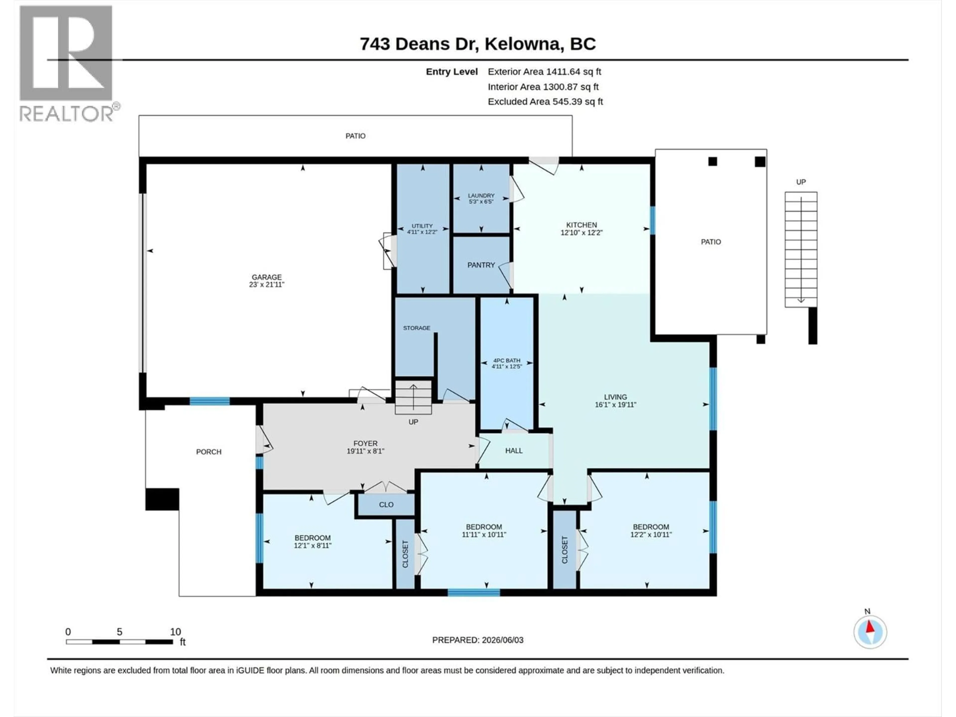 Floor plan for 743 DEANS DRIVE, Kelowna British Columbia V1P1A1