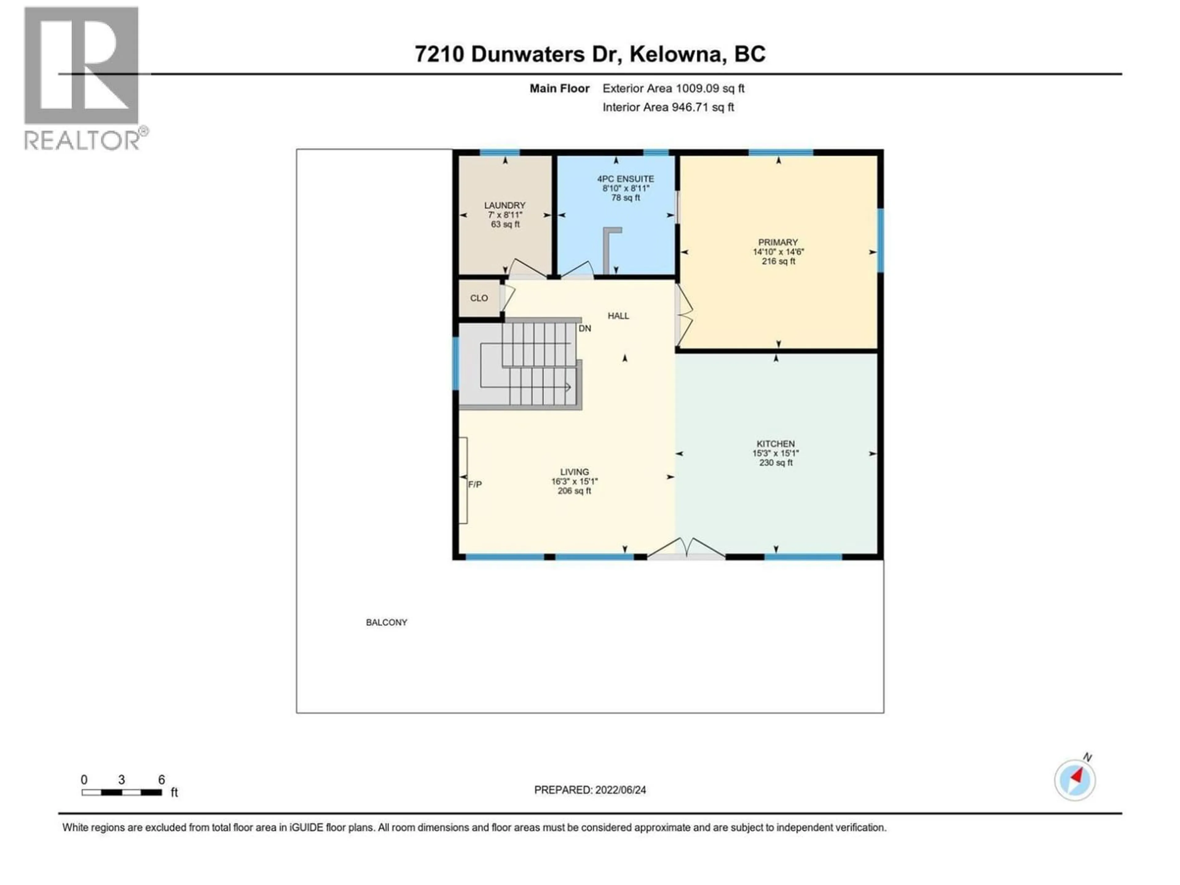 Floor plan for 7210 DUNWATERS ROAD, Kelowna British Columbia V1Z3W5