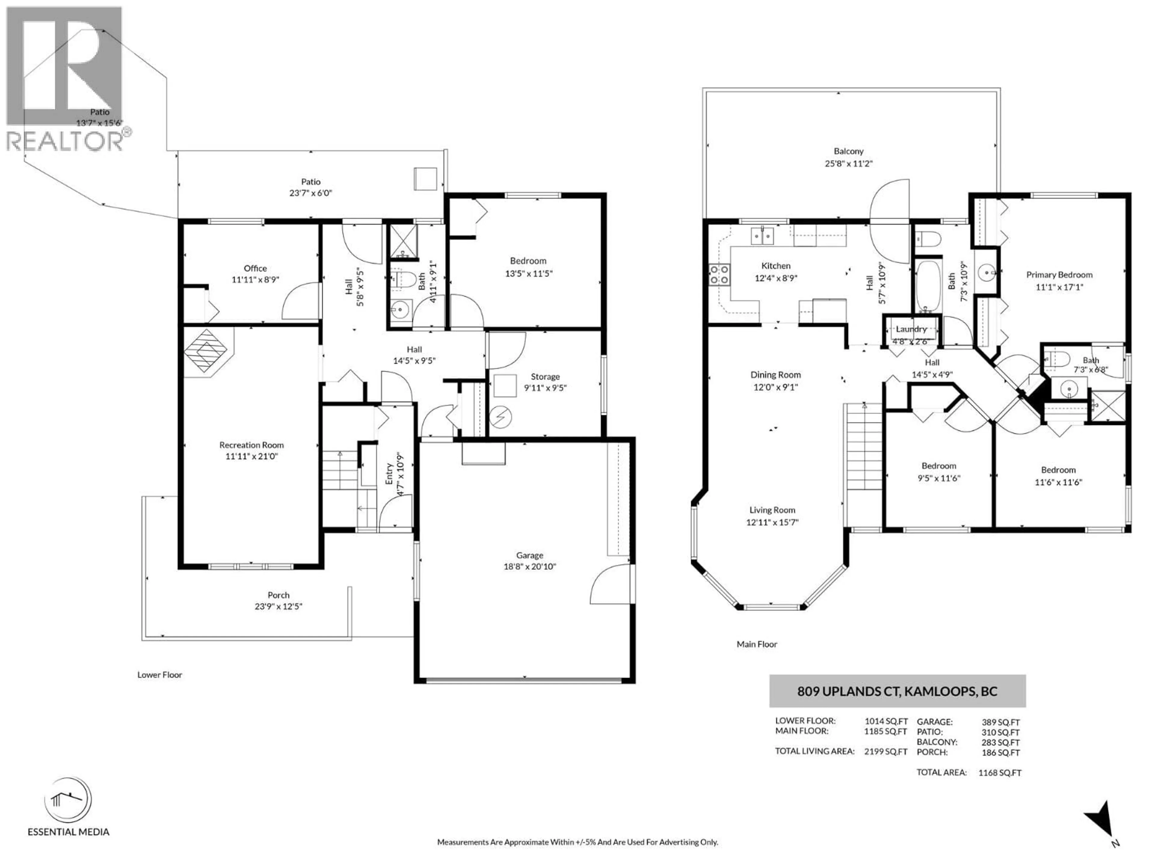 Floor plan for 809 UPLANDS COURT, Kamloops British Columbia V2C6M8