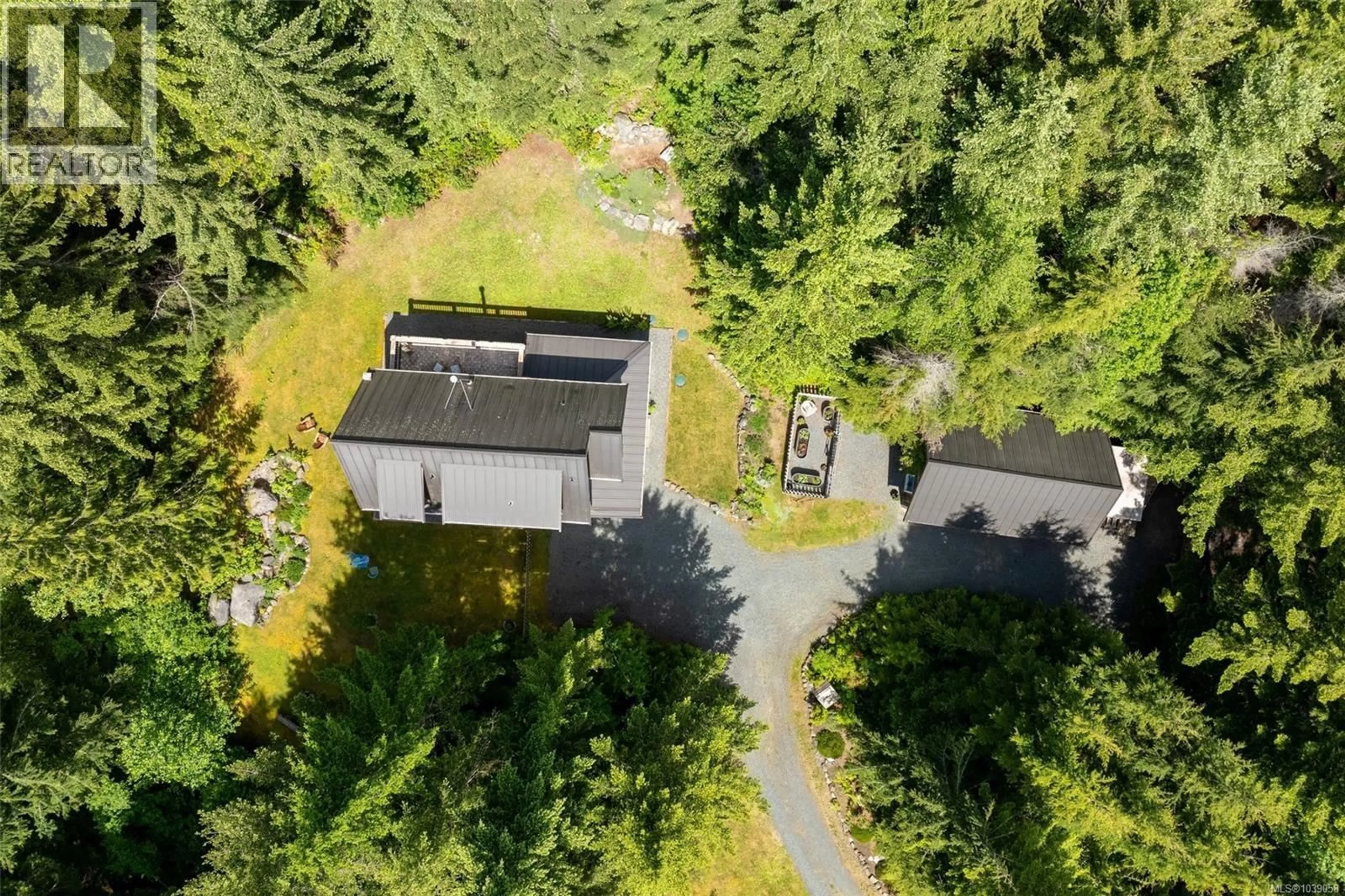 A pic from outside/outdoor area/front of a property/back of a property/a pic from drone, forest/trees view for 3890 TRAILHEAD DRIVE, Sooke British Columbia V9Z1L1
