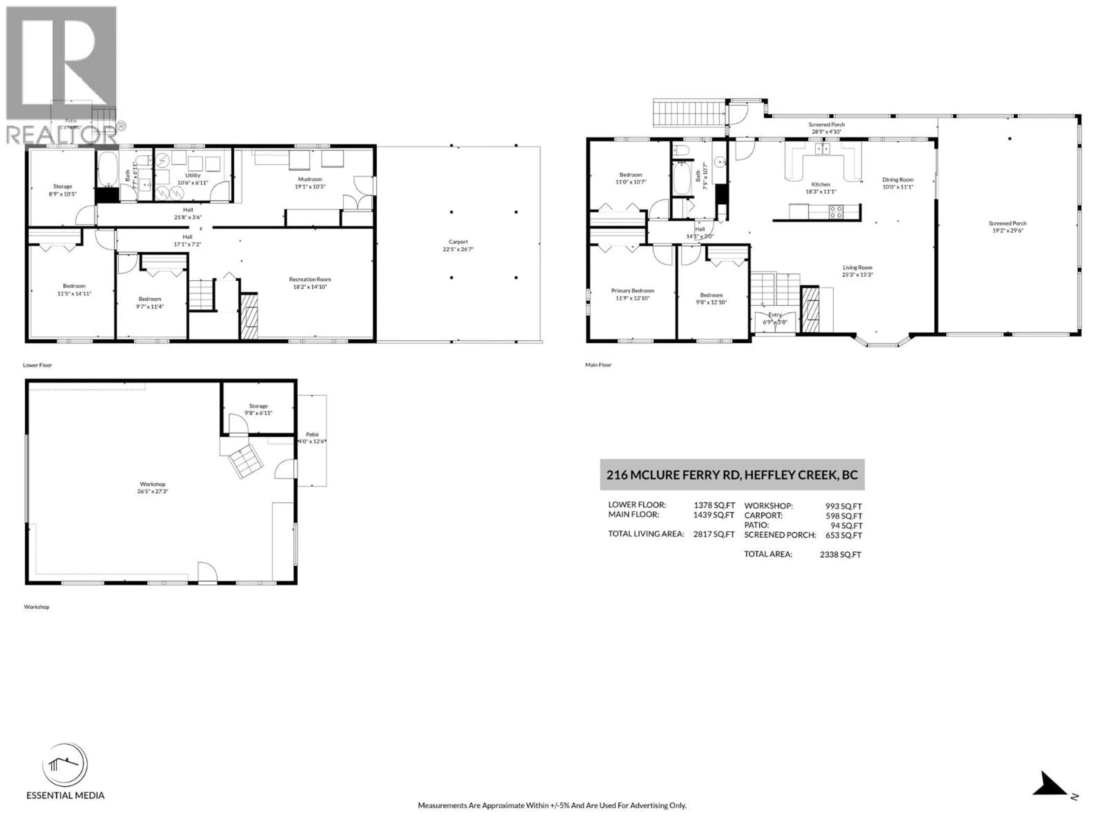 Floor plan for 216 MCLURE FERRY ROAD, McLure British Columbia V0E1E0