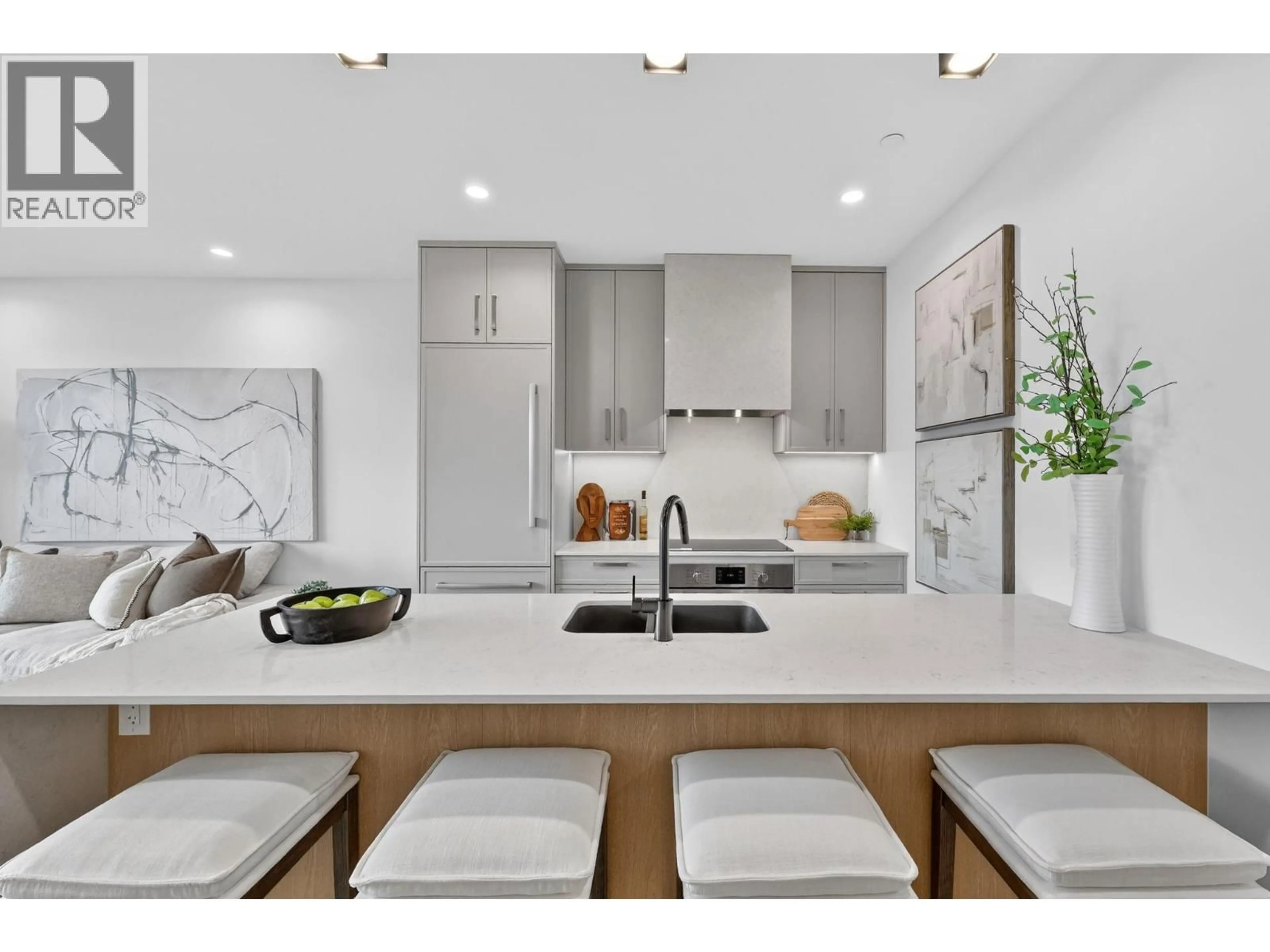 Contemporary kitchen, ceramic/tile floor for 803 - 3340 LAKESHORE ROAD, Kelowna British Columbia V1W3S9