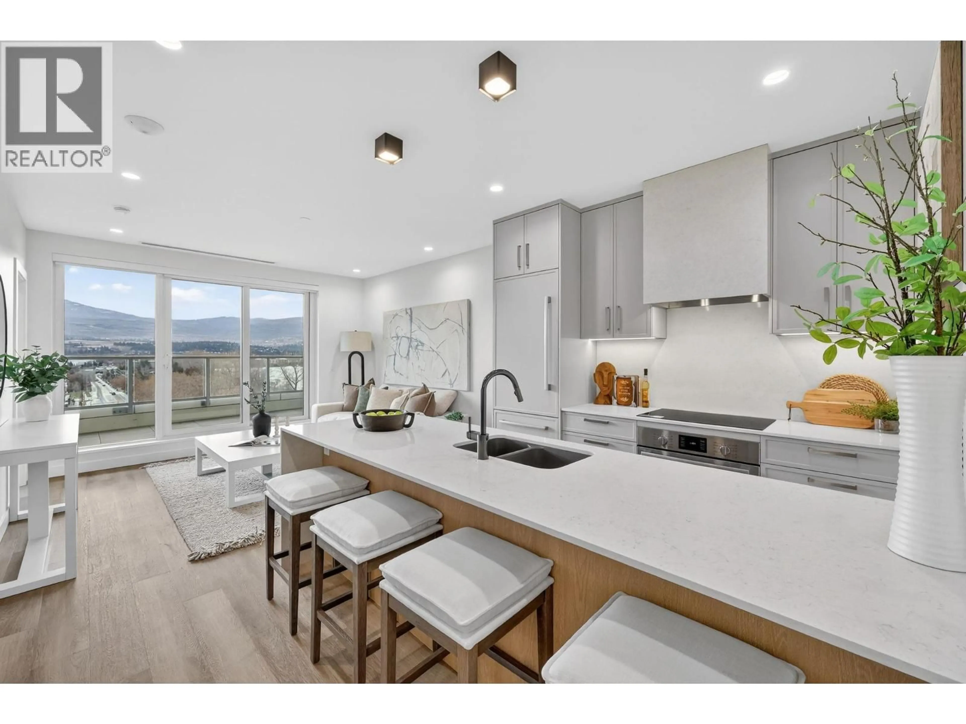 Open concept kitchen, ceramic/tile floor for 803 - 3340 LAKESHORE ROAD, Kelowna British Columbia V1W3S9
