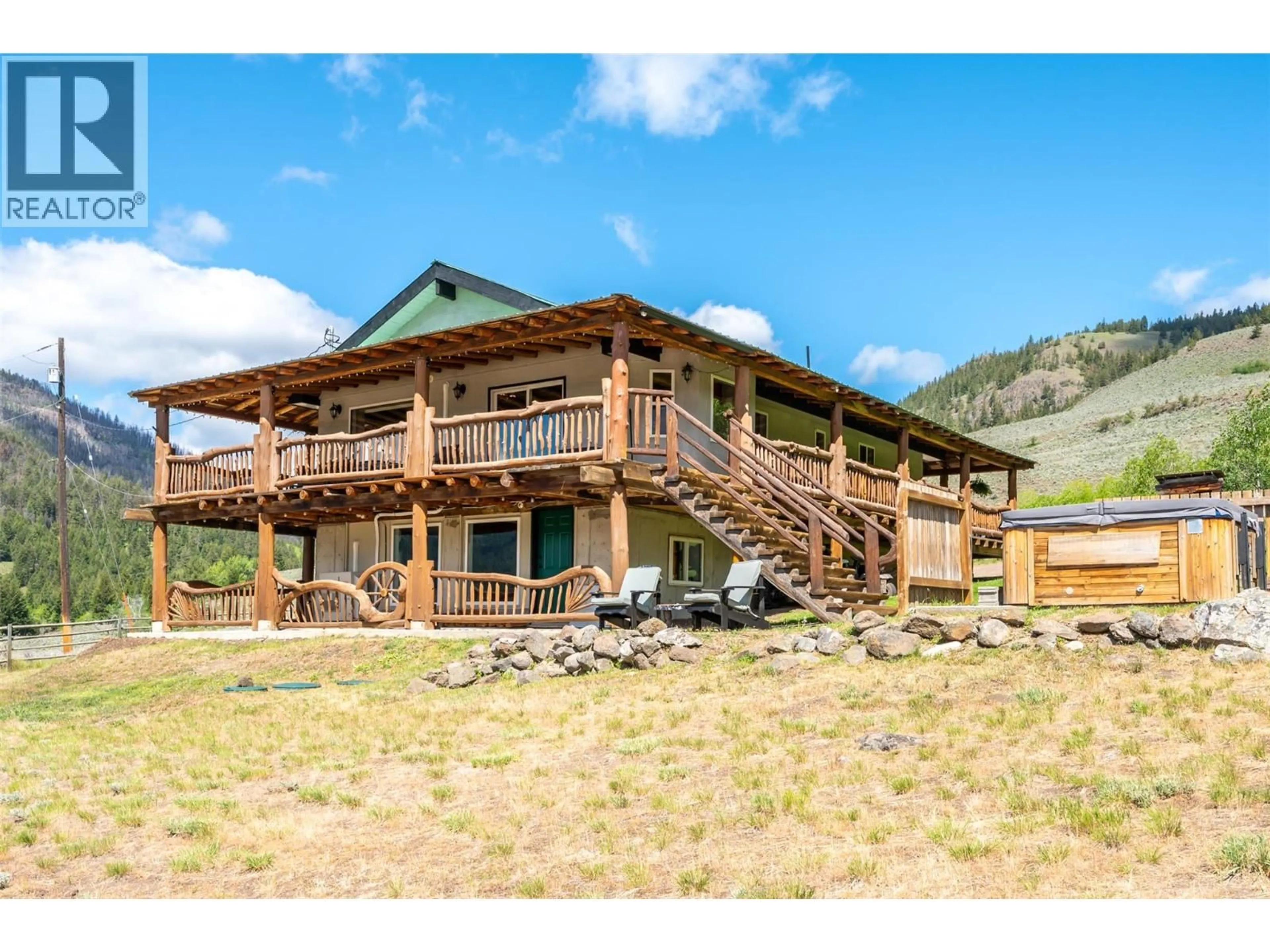 A pic from outside/outdoor area/front of a property/back of a property/a pic from drone, mountain view for 875 SHEEP CREEK ROAD, Kaleden British Columbia V0H1K0