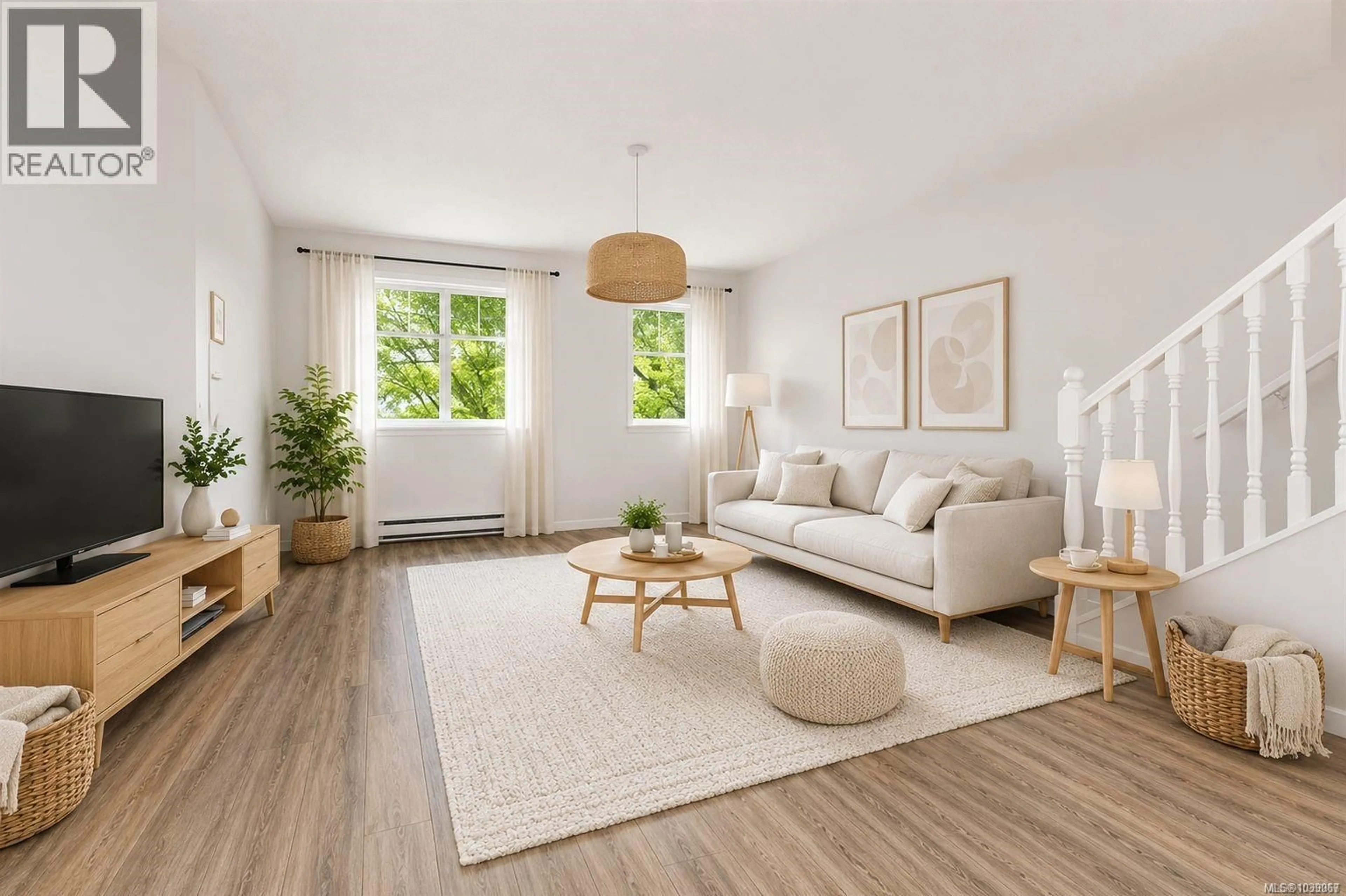 Living room with furniture, wood/laminate floor for 13 - 1043 CALEDONIA AVENUE, Victoria British Columbia V8T1E7