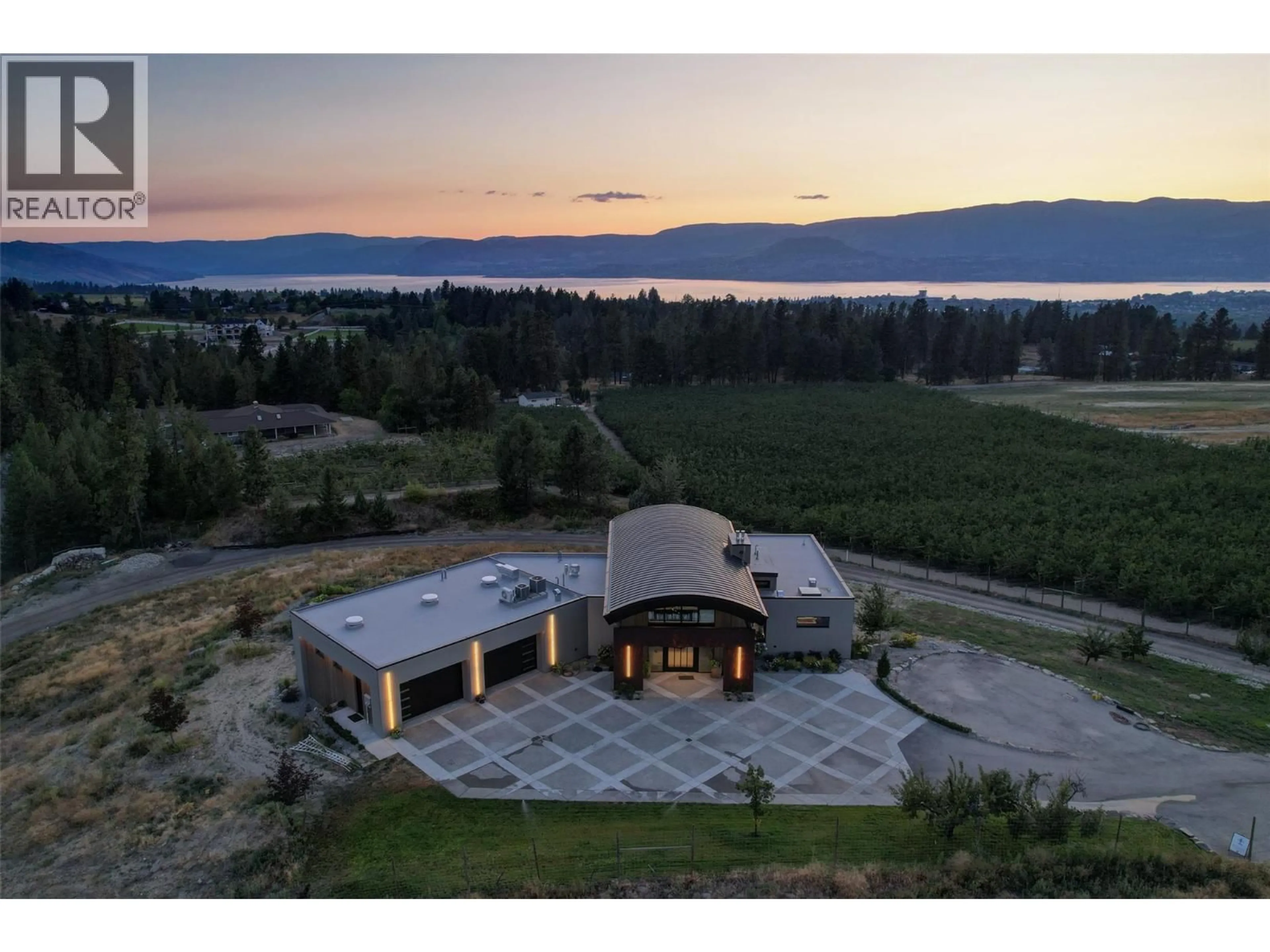 A pic from outside/outdoor area/front of a property/back of a property/a pic from drone, mountain view for 4275 TODD ROAD, Kelowna British Columbia V1W4B8