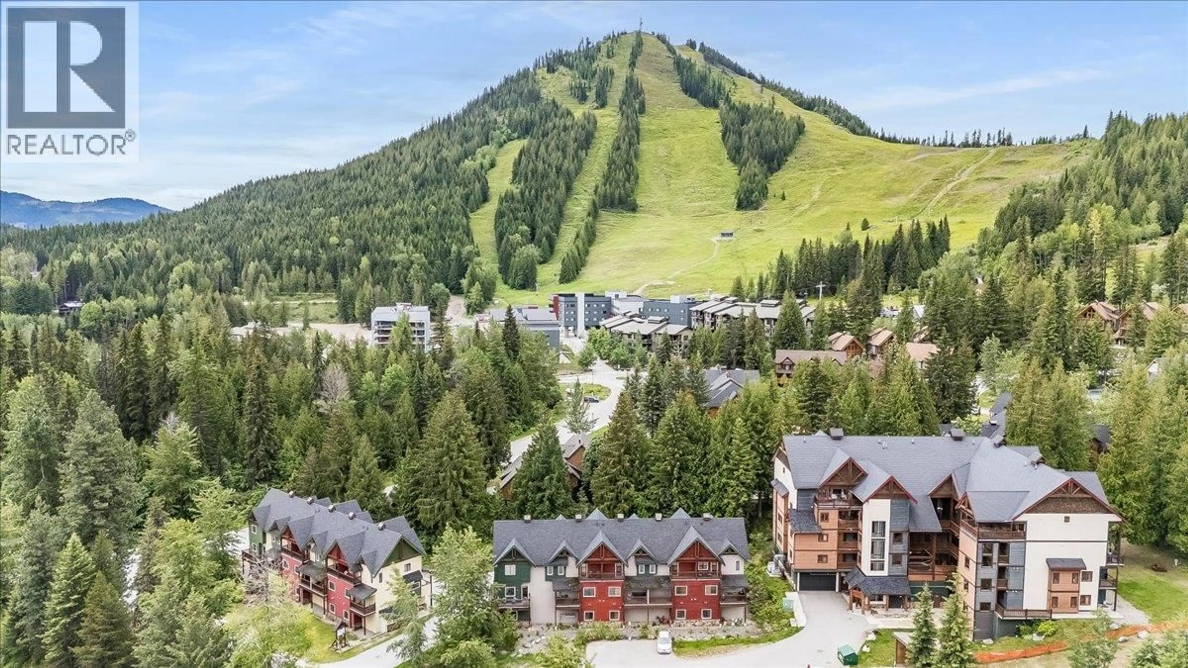 A pic from outside/outdoor area/front of a property/back of a property/a pic from drone, mountain view for D - 1003 MOUNTAIN VIEW ROAD, Rossland British Columbia V0G1Y0