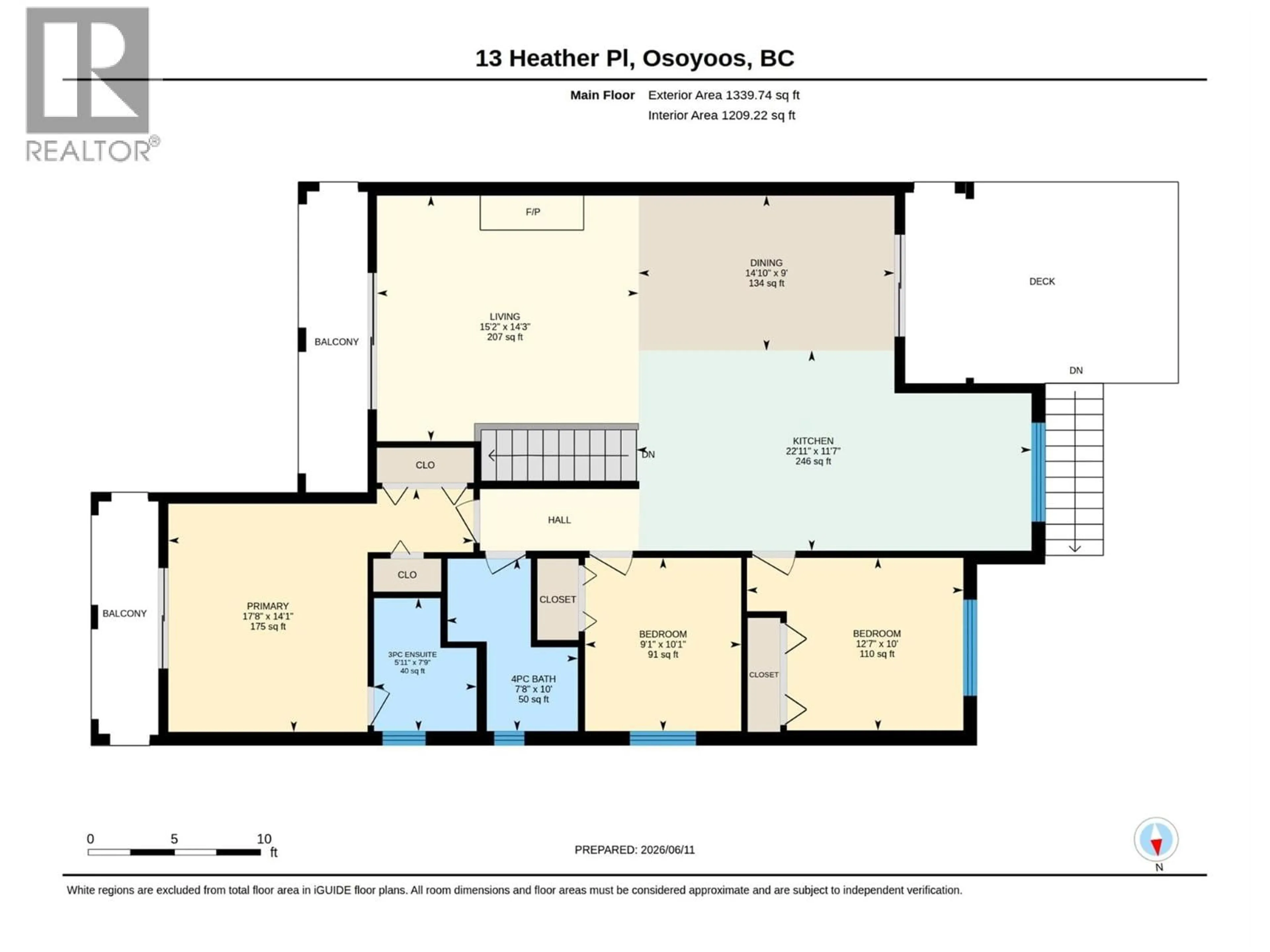 Floor plan for 13 HEATHER PLACE, Osoyoos British Columbia V0H1V1