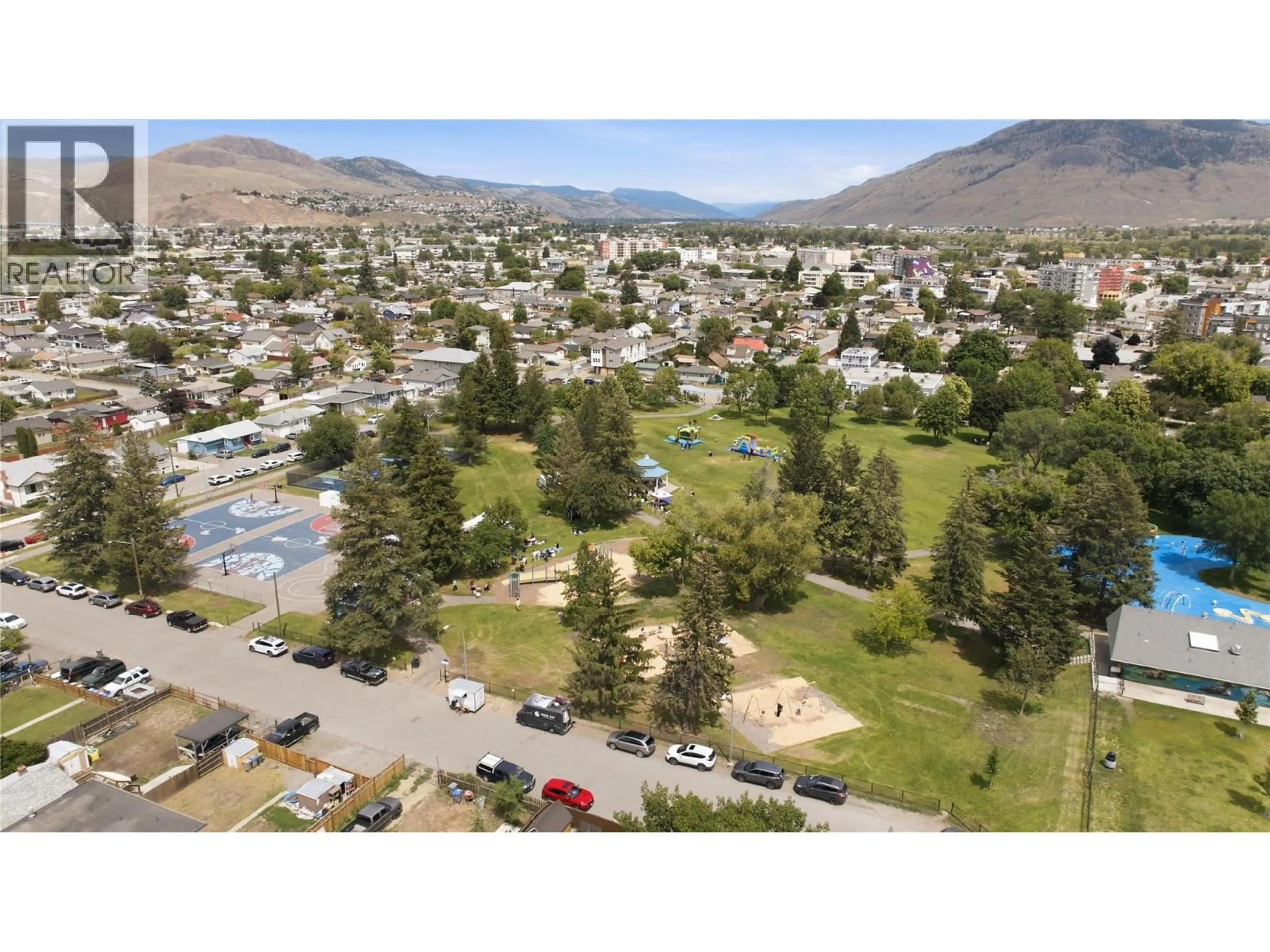 A pic from outside/outdoor area/front of a property/back of a property/a pic from drone, mountain view for 520 ROYAL AVENUE, Kamloops British Columbia V2B3P9